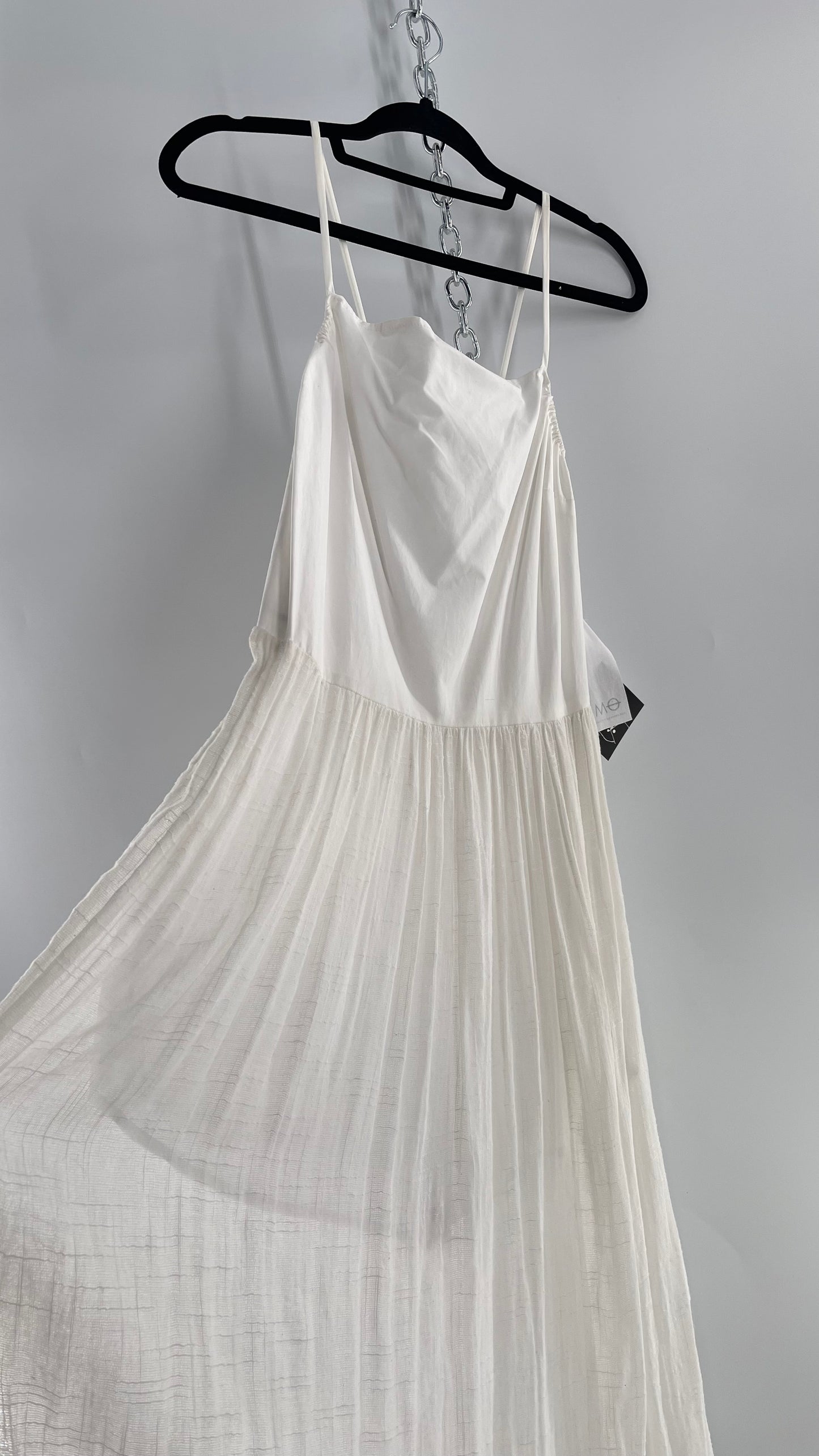 ØM Objects Without Meaning White Dress with Woven Skirt and Tags Attached (Large)