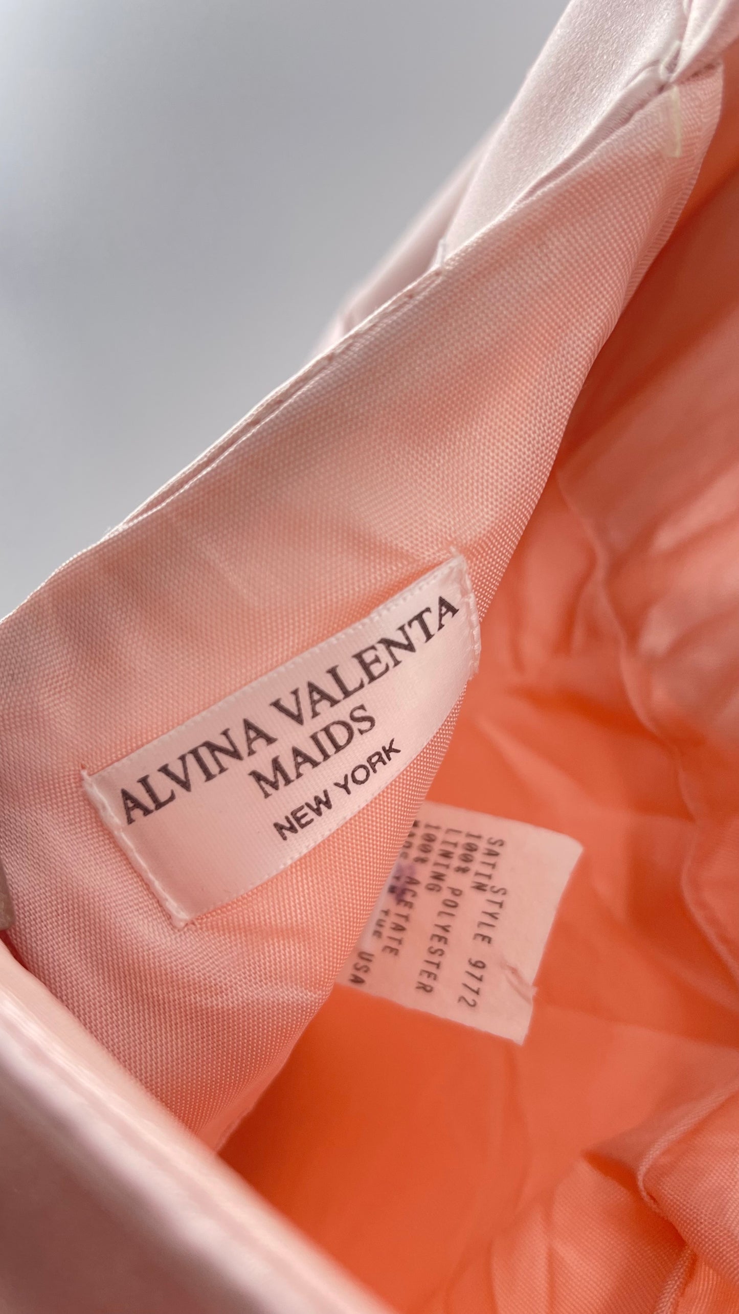Vintage Alvina Valenta 1990s Classic Pink Drape Shoulder Dress (10)(Medium)