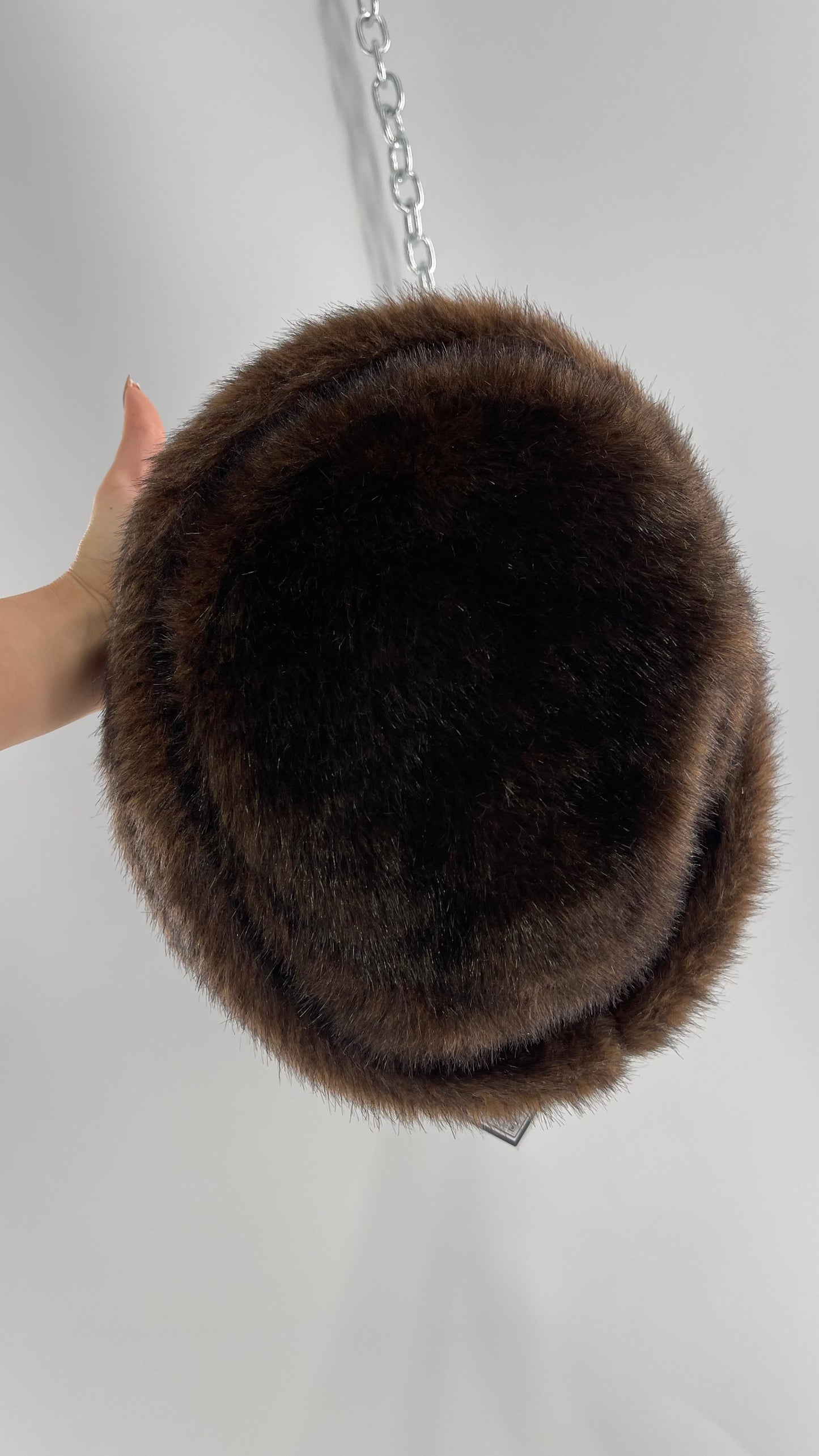 Vintage BenBerger Brown Faux Fur Rolled Brim Hat