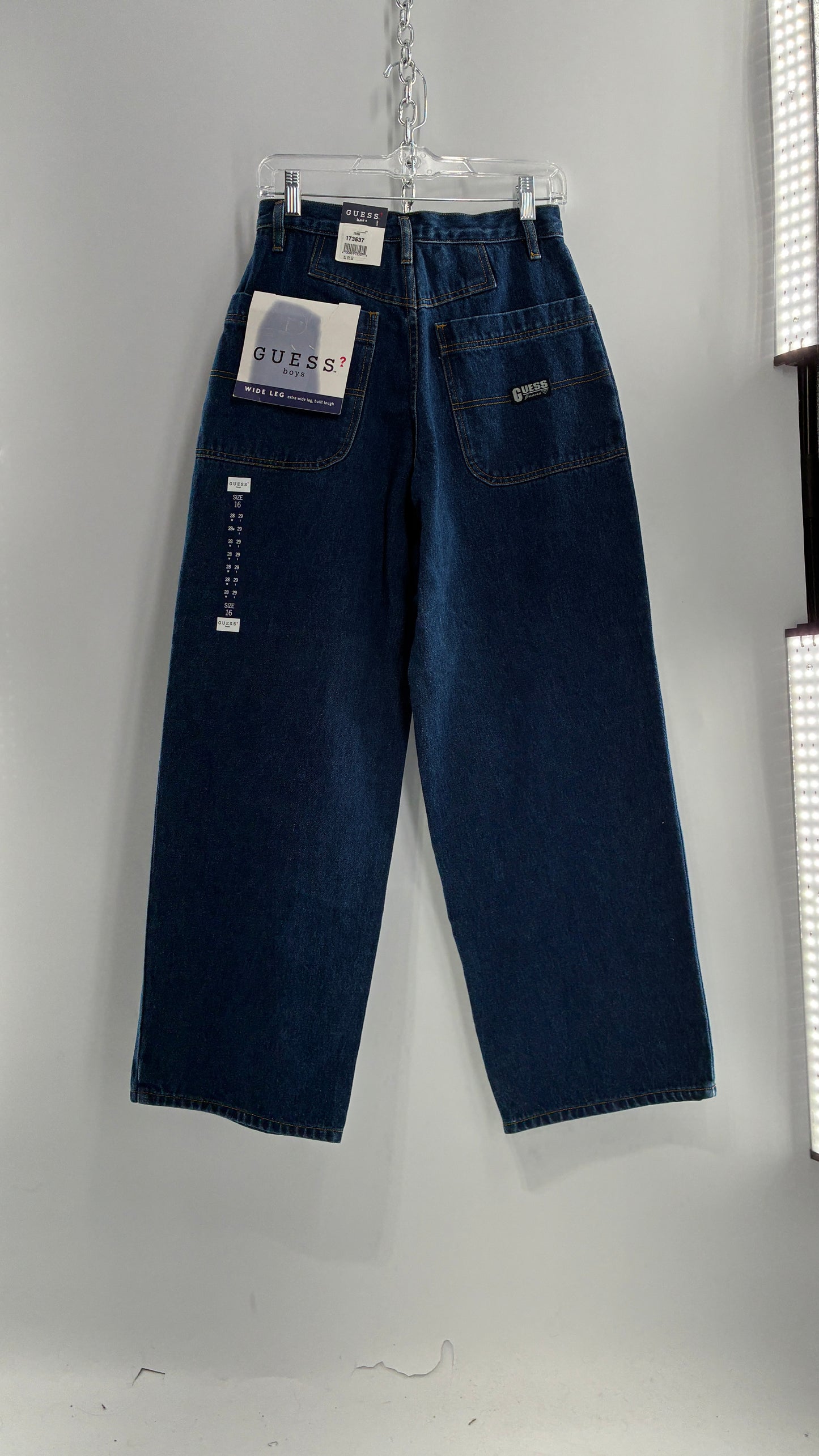 Rare Deadstock Vintage GUESS 1997 Baggy Wide Leg Cargo Jeans (28x29)