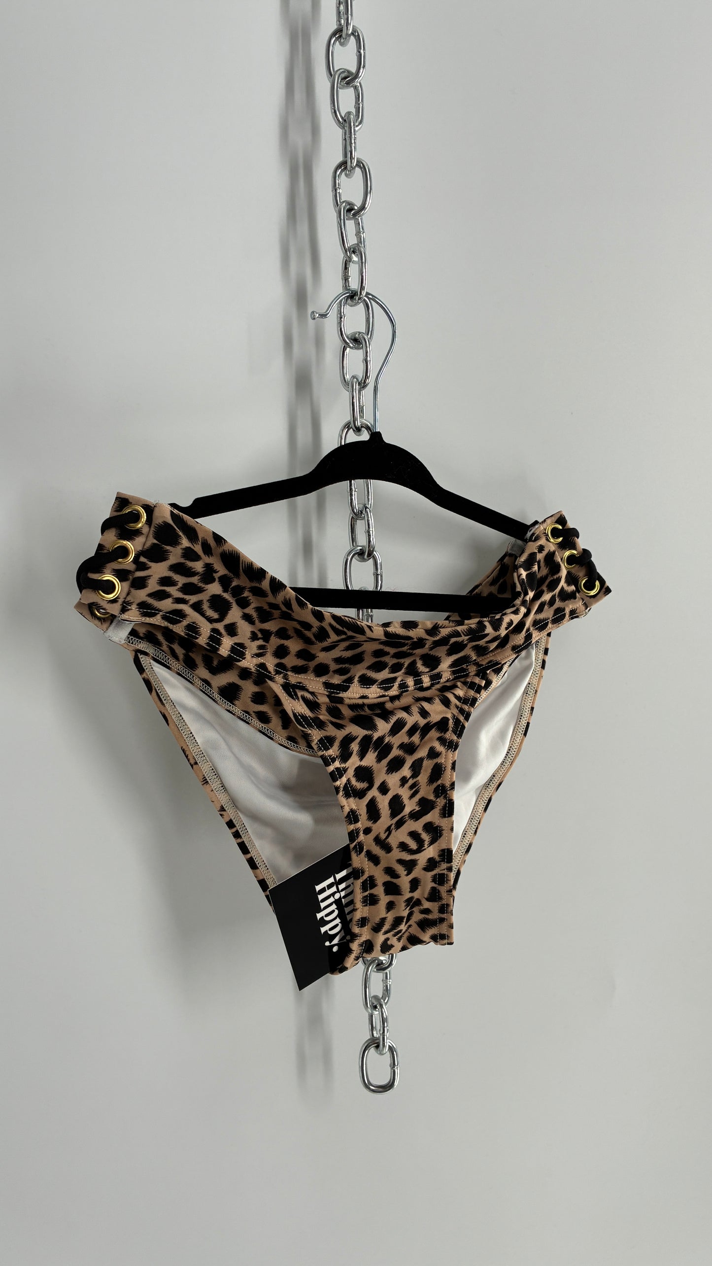 Victoria’s Secret Leopard Printed Tie Side Grommet Bikini Bottoms (XS)
