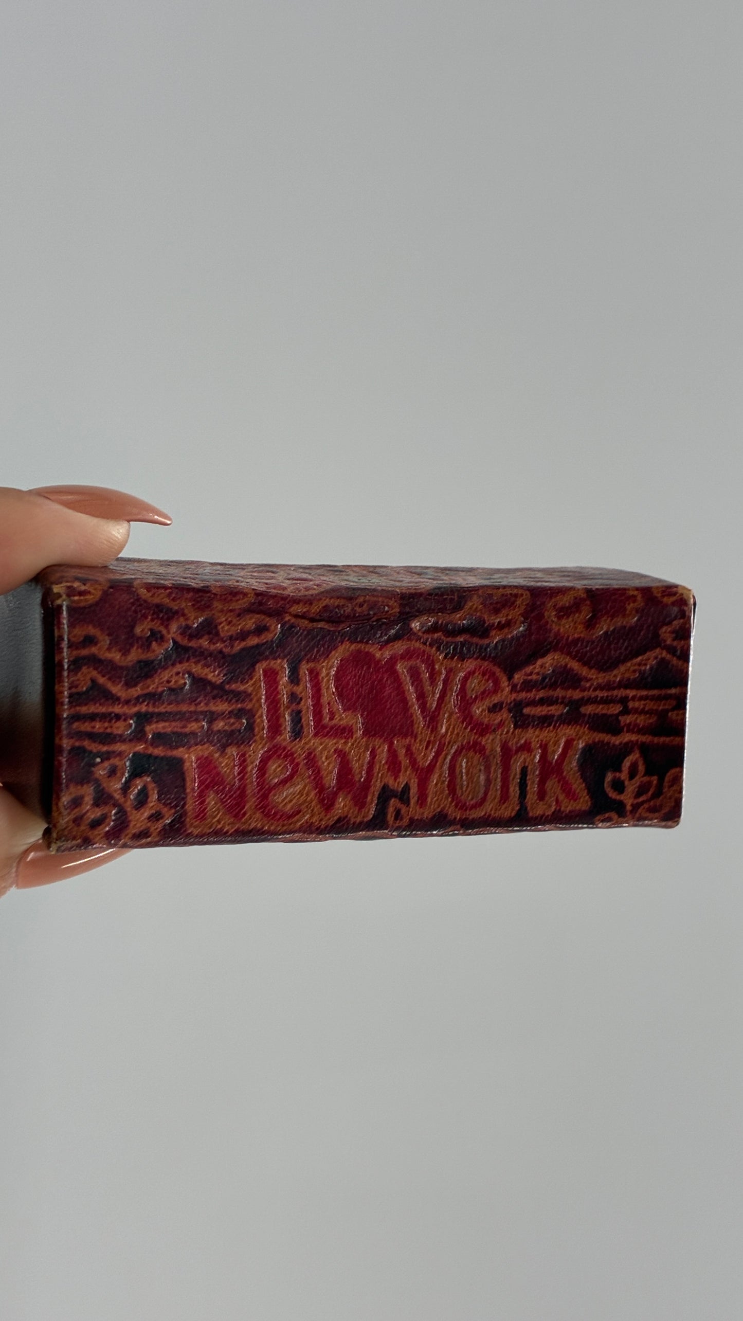 Vintage 1980s I ♥️ NEW YORK Leather Lipstick Case