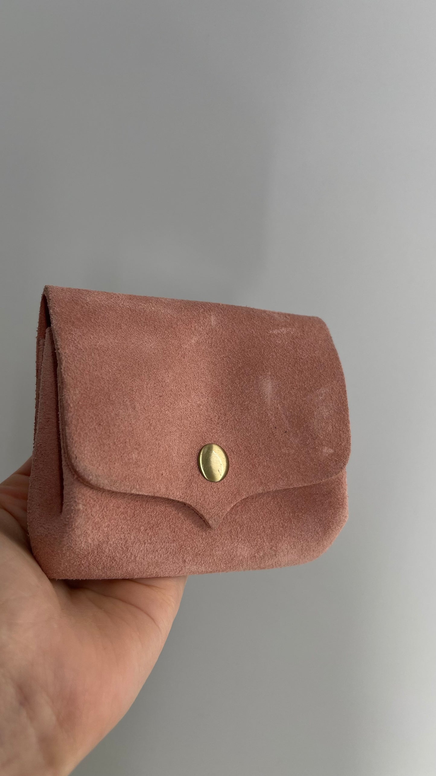 Urban Outfitters Rose Pink Suede Leather Wallet Belt Bag