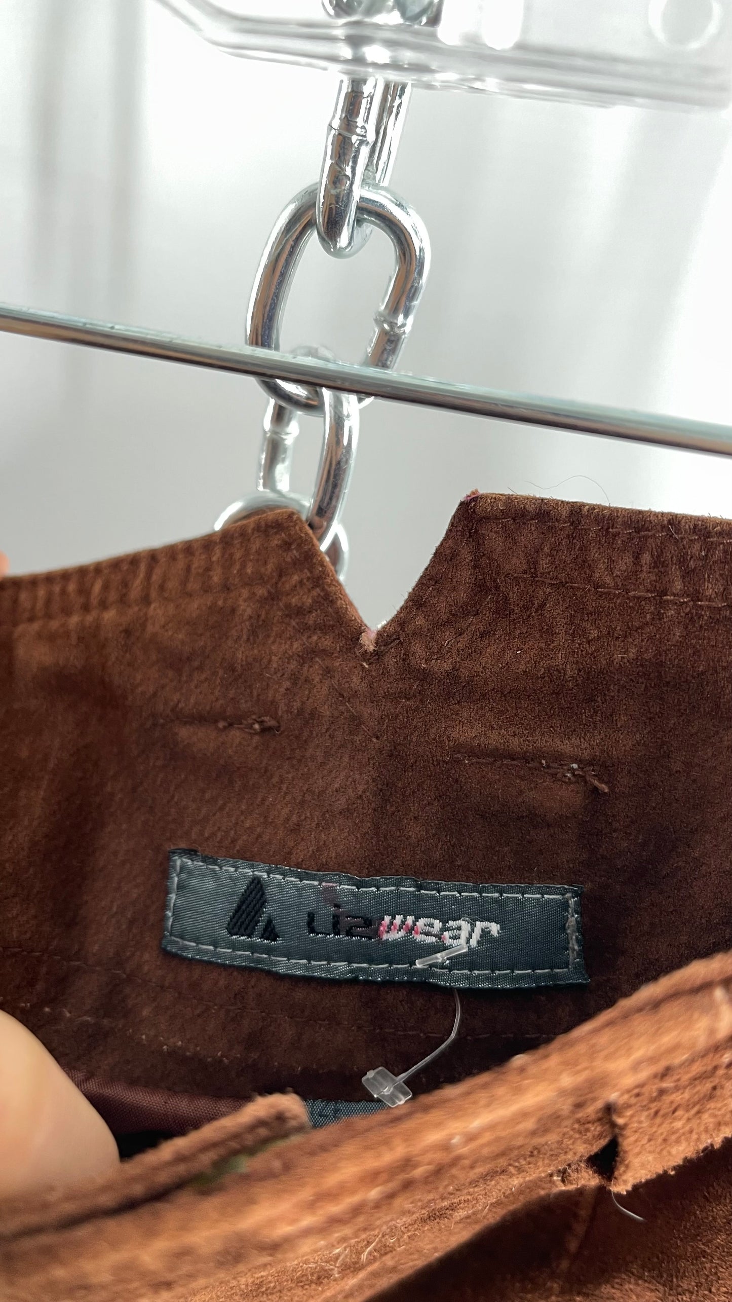 Vintage Lizwear Chocolate Brown Suede Long Skirt