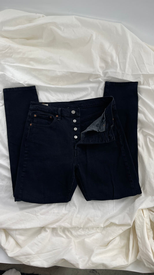 Vintage LEVI 501 Black Button Front Denim (30)