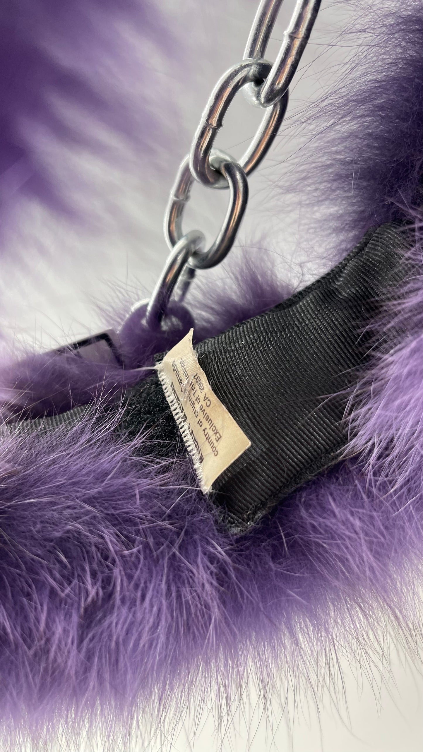 Vintage Purple Rabbit Fur Headband