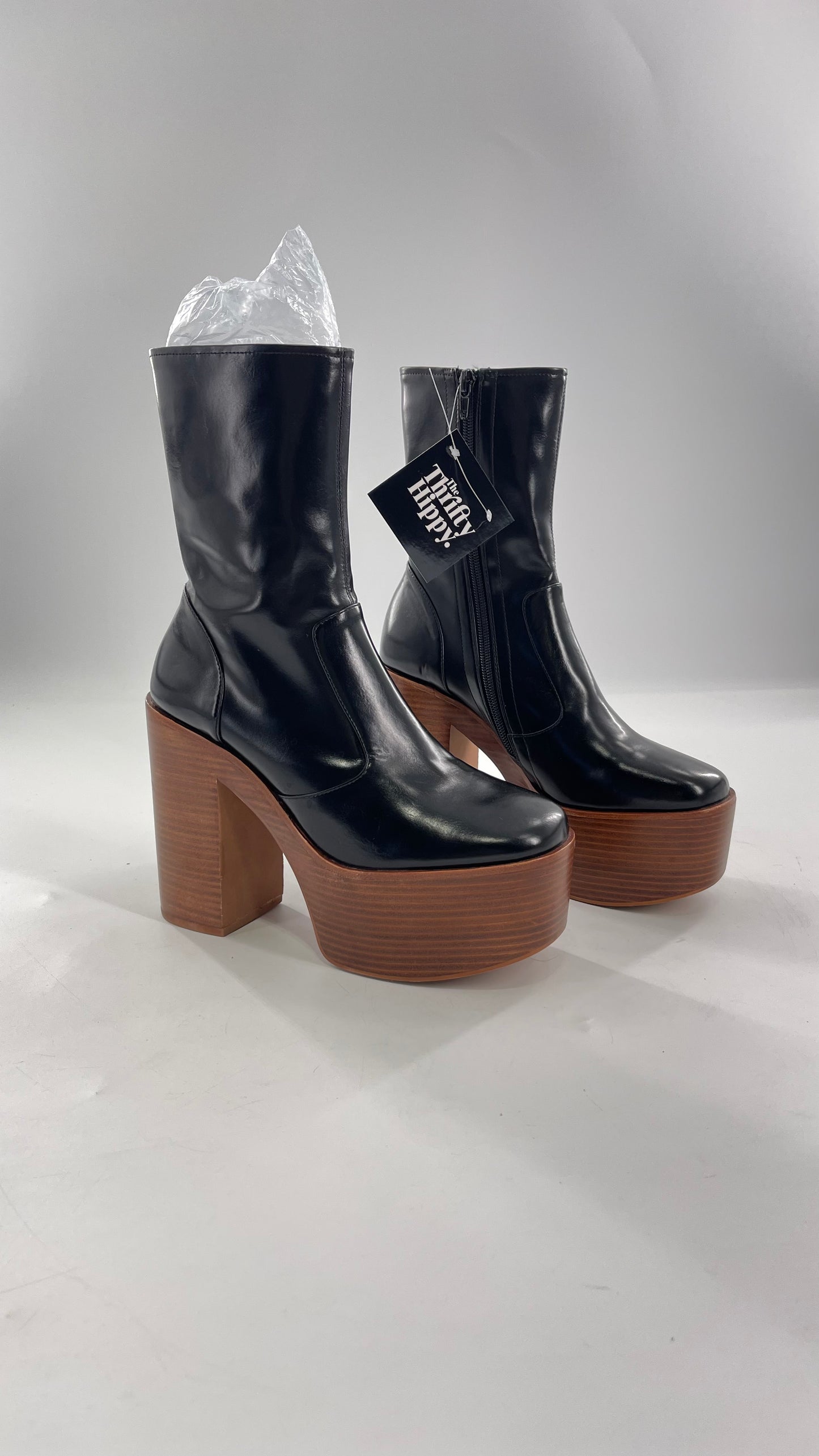 Jeffrey Campbell Mexique Black Boot with Platform And Chunky Wooden Heel (8)