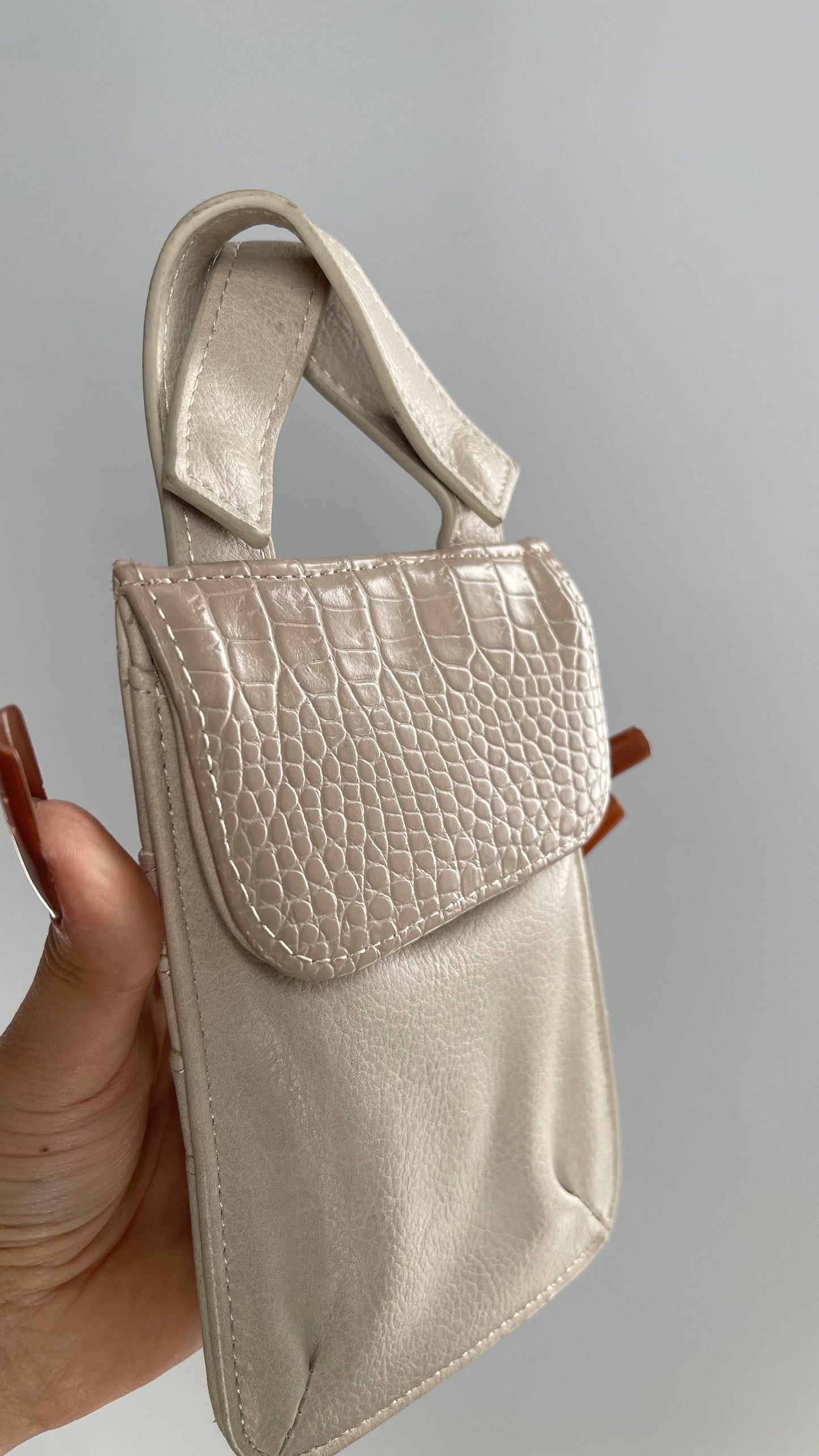 Free People Beige Belt Bag Wallet