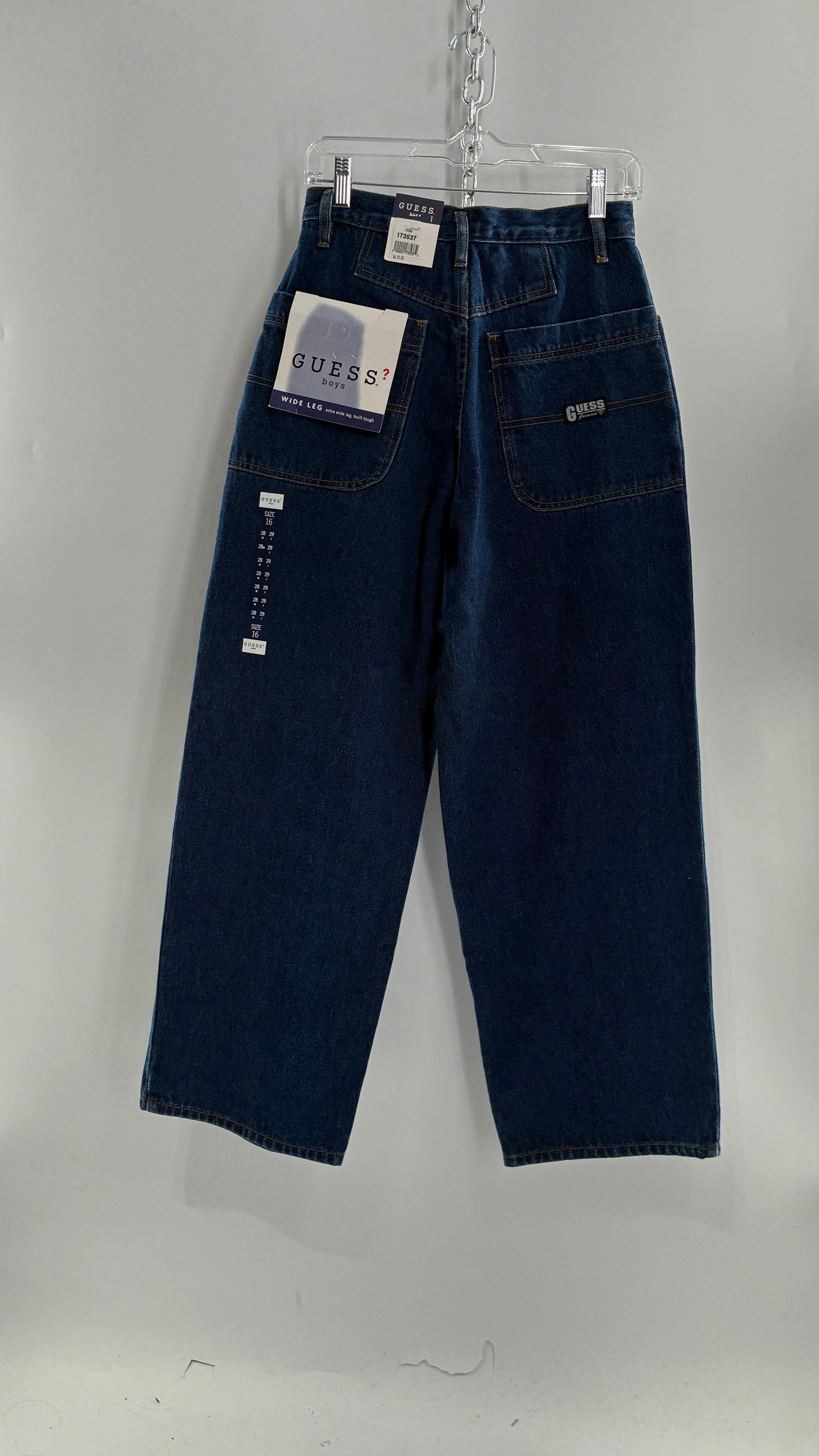 Rare Deadstock Vintage GUESS 1997 Baggy Wide Leg Cargo Jeans (28x29)