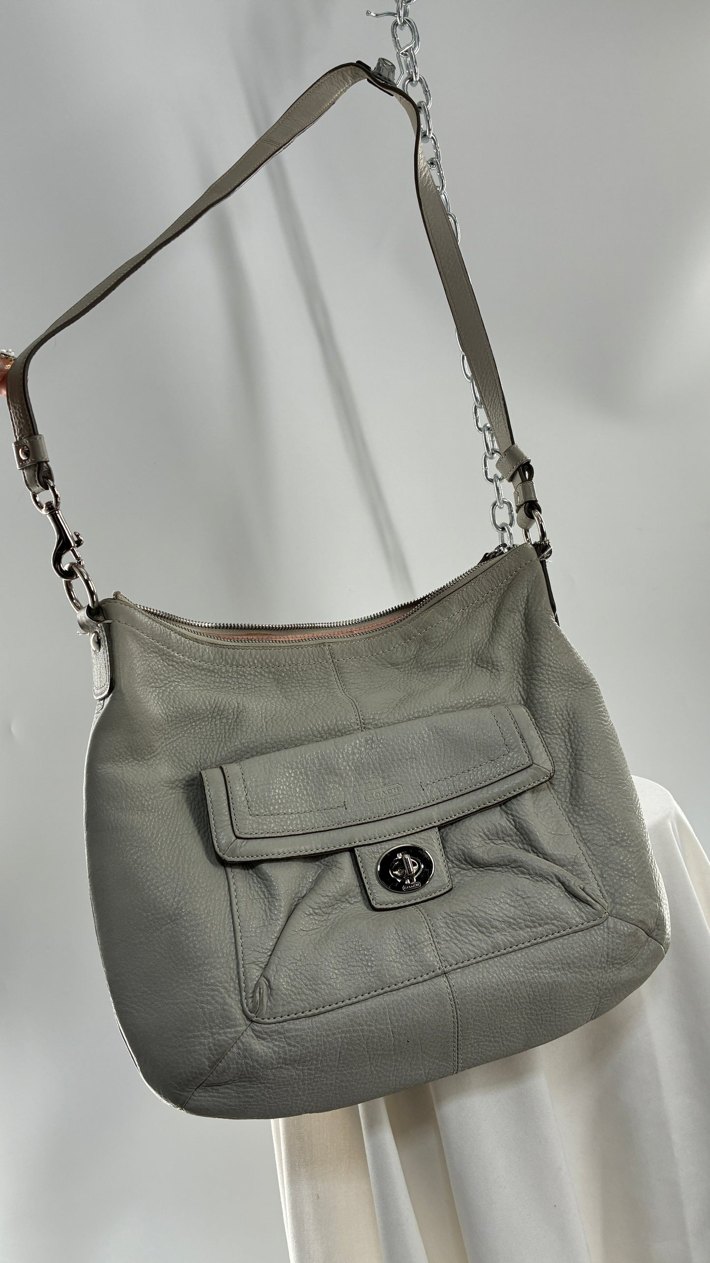 Vintage COACH Penelope Grey Leather Crossbody