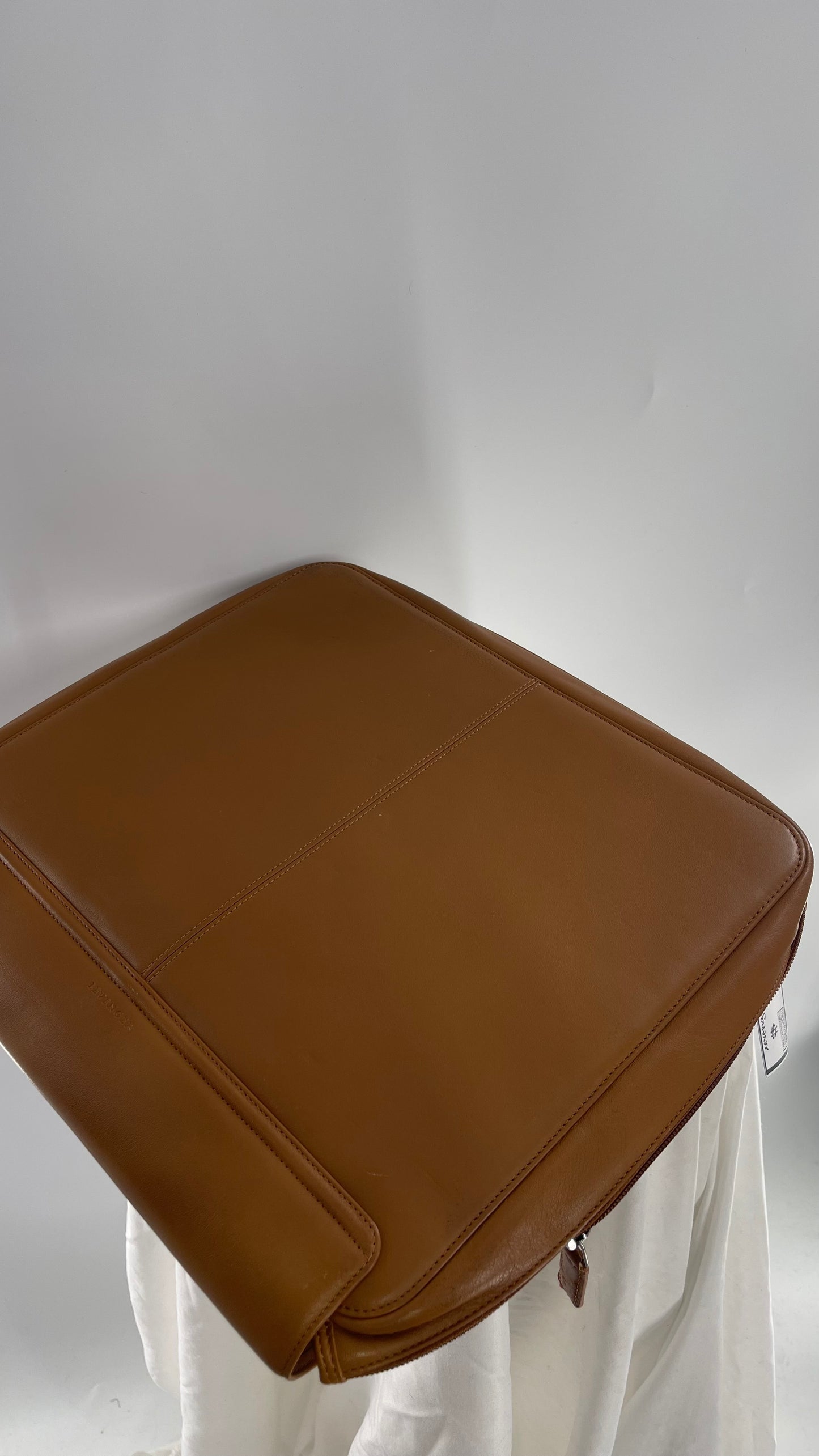 Levenger Genuine Leather Laptop Case/Briefcase Binder Portfolio