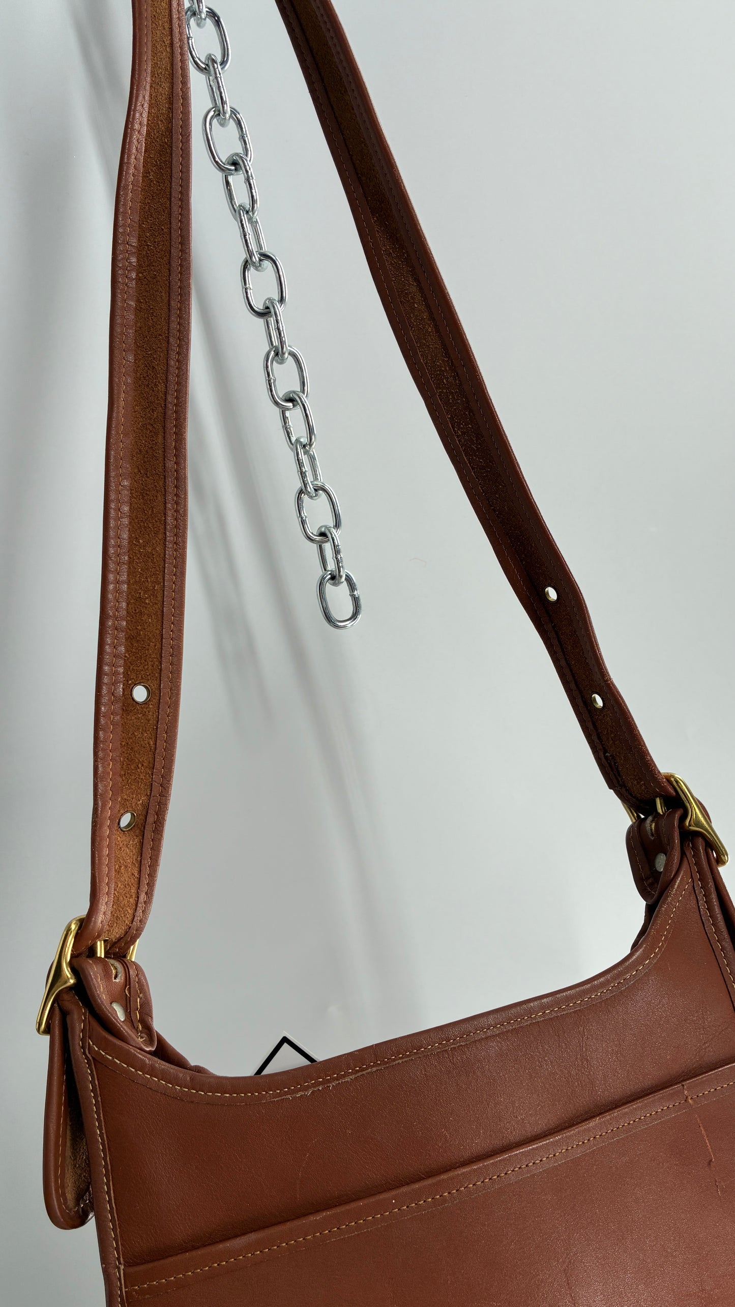 Vintage COACH Brown Leather Legacy Cross Body Shoulder Purse