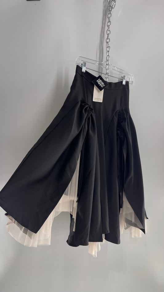 Layered Drape Skirt with Tulle Underlay Tags Attached (XL)