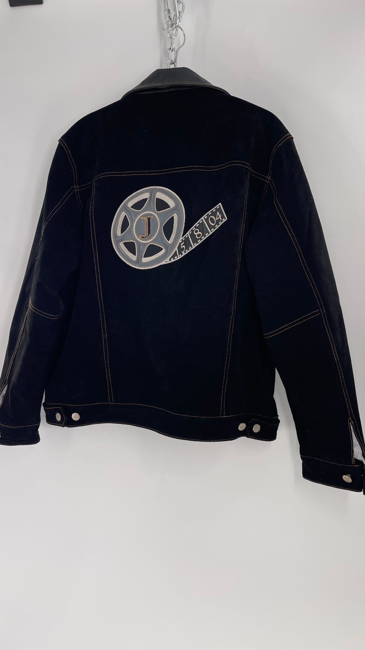 Vintage Extreme Black Suede Heavy Duty Cinematic Jacket (Medium)