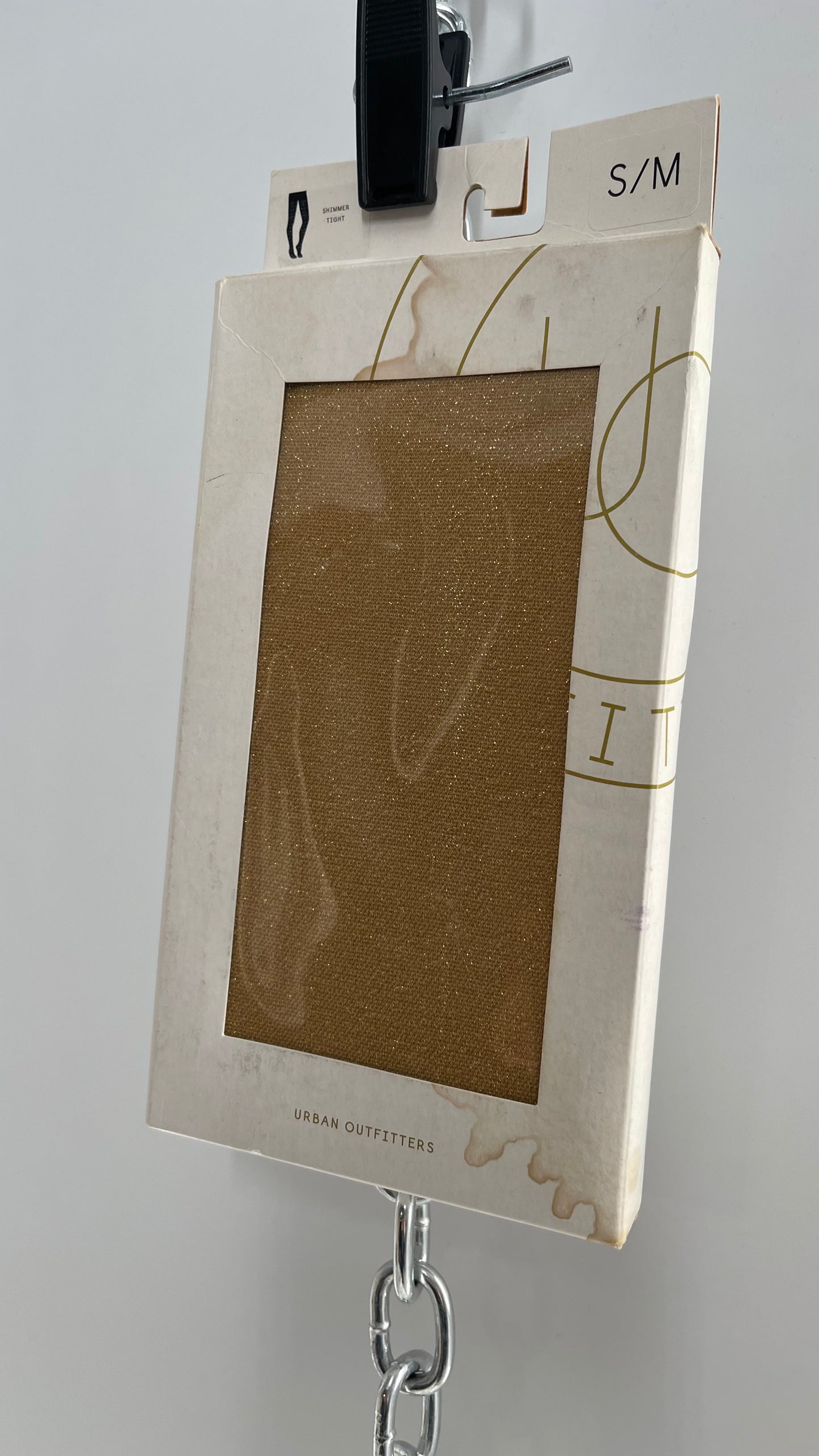 Urban Outfitters Gold Shimmer Tinsel Tights (S/M)