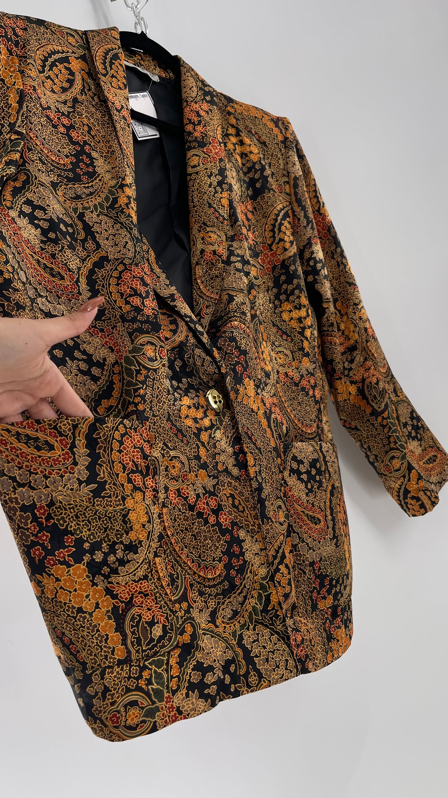 Vintage Kensington 100% Silk Blazer (Medium)