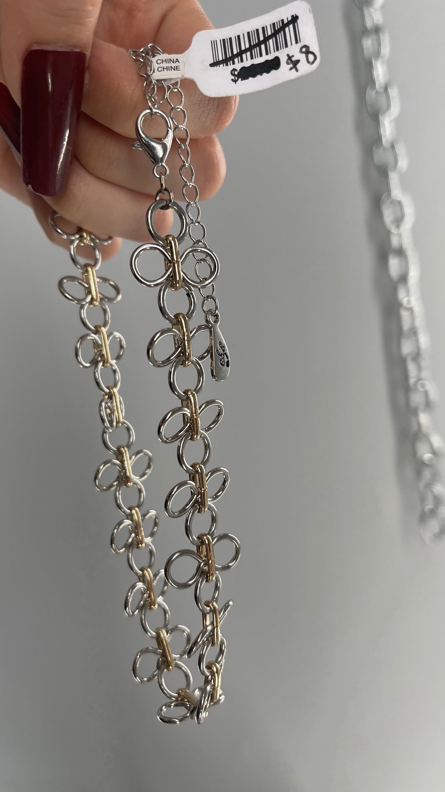 Free People Mixed Metal, Gold and Silver Choker Necklace