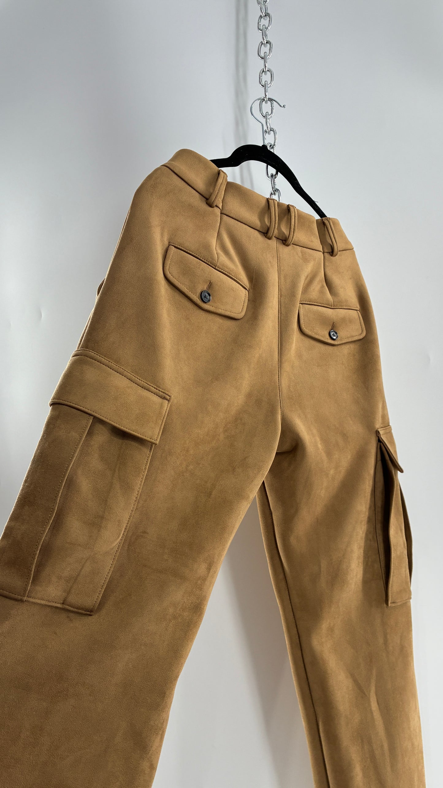 BANANA REPUBLIC Ultra Thick Baggy Vegan Suede Comfy Cargos (4)