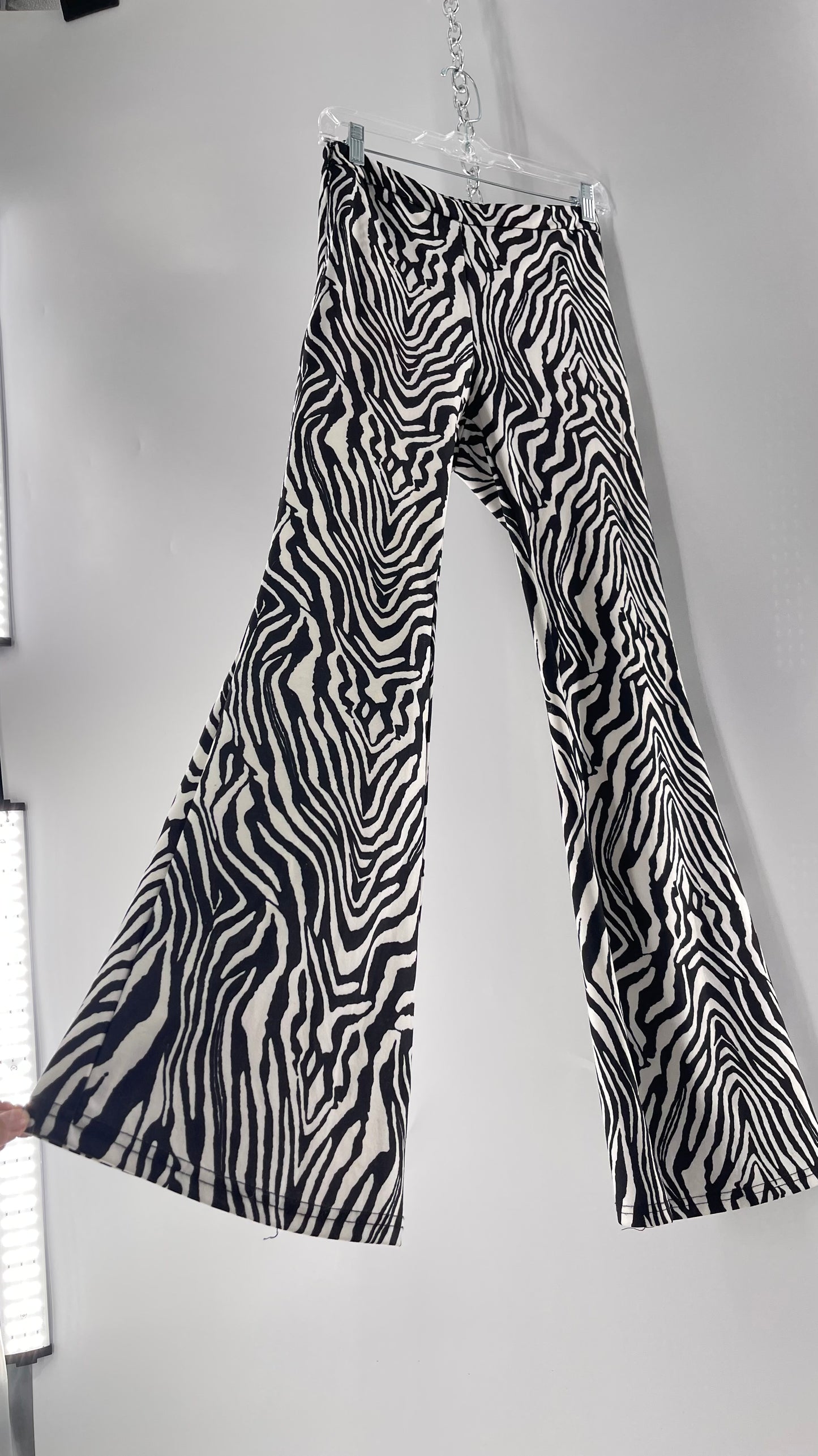 Zebra Printed Flares/Bell Bottoms (C)(Small)
