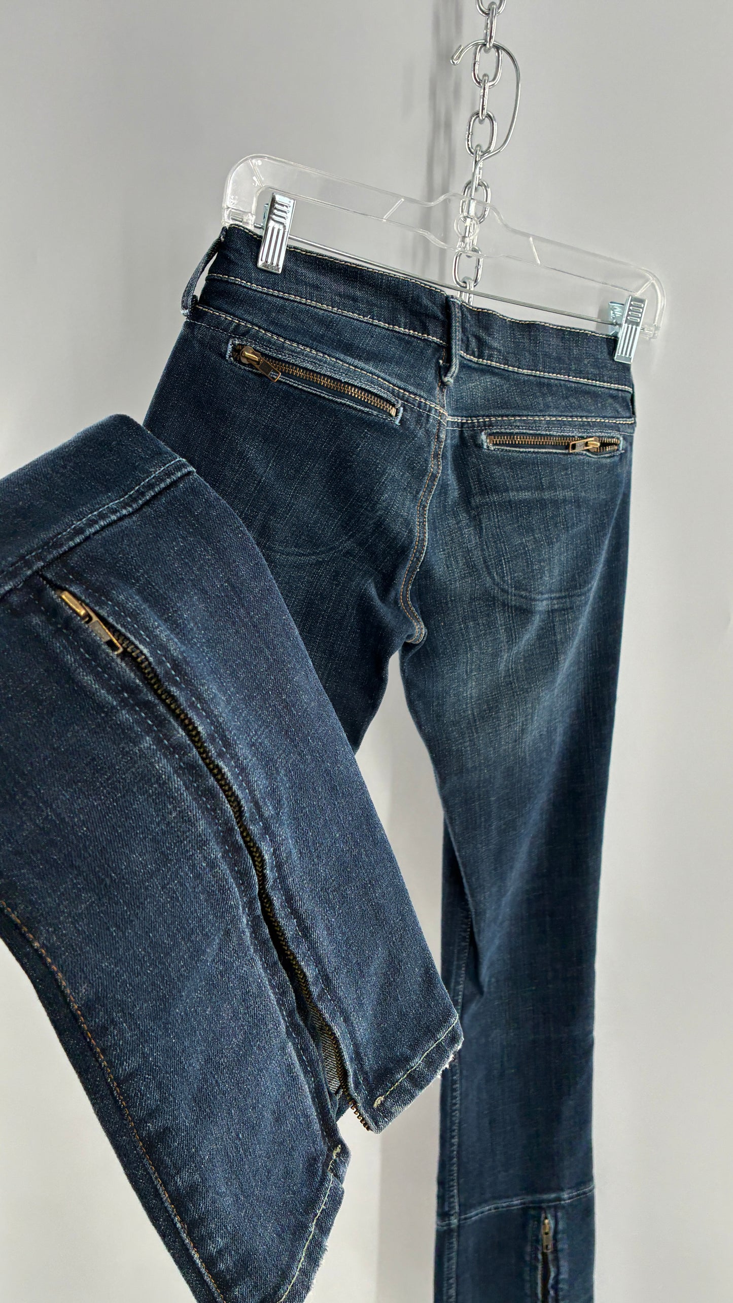 Vintage Mavi Low Rise Jeans with Zippered Bum and Ankle Details (25)
