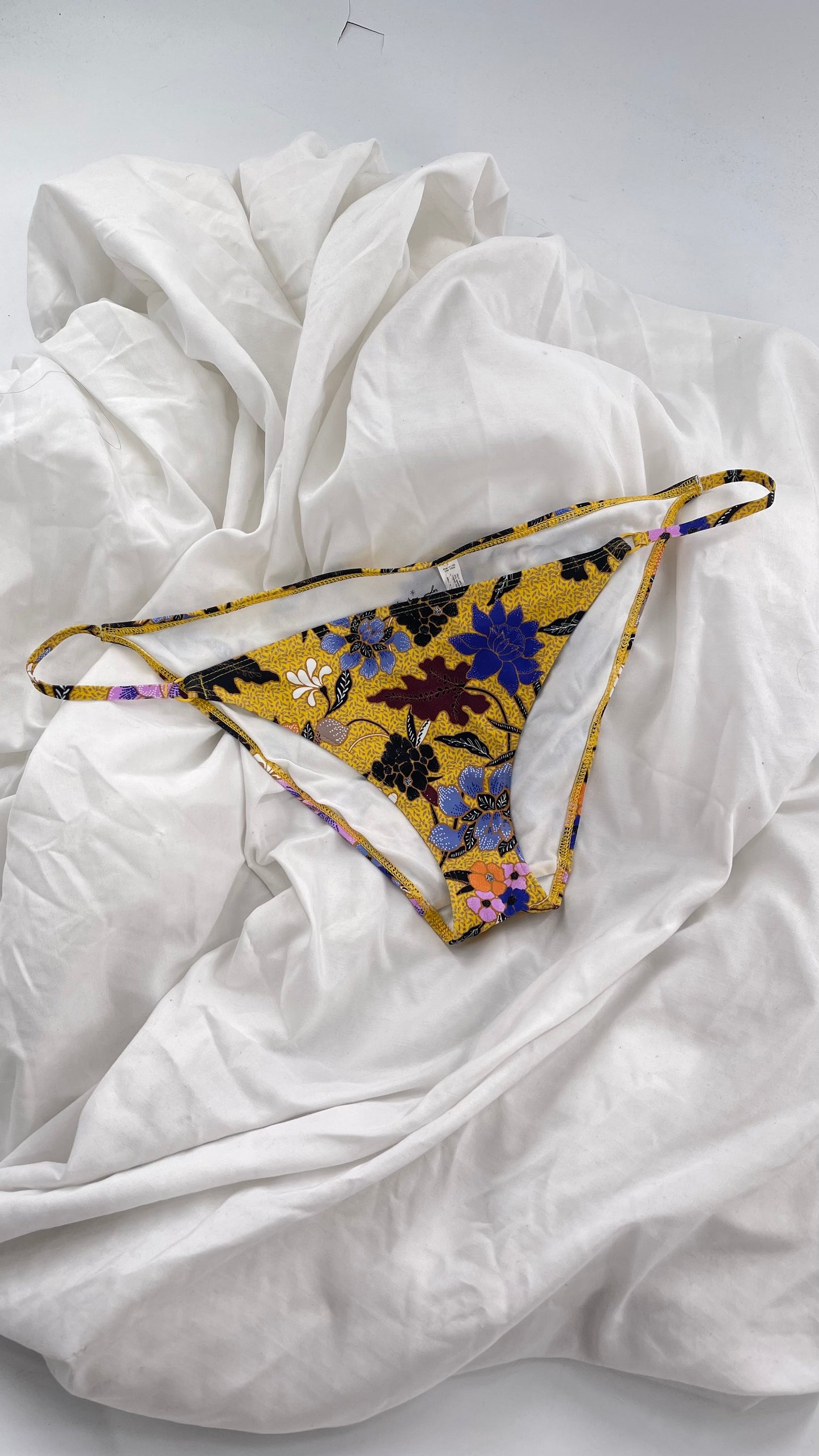 Urban Outfitters Out From Under Yellow Floral Swim Bottoms (XL)