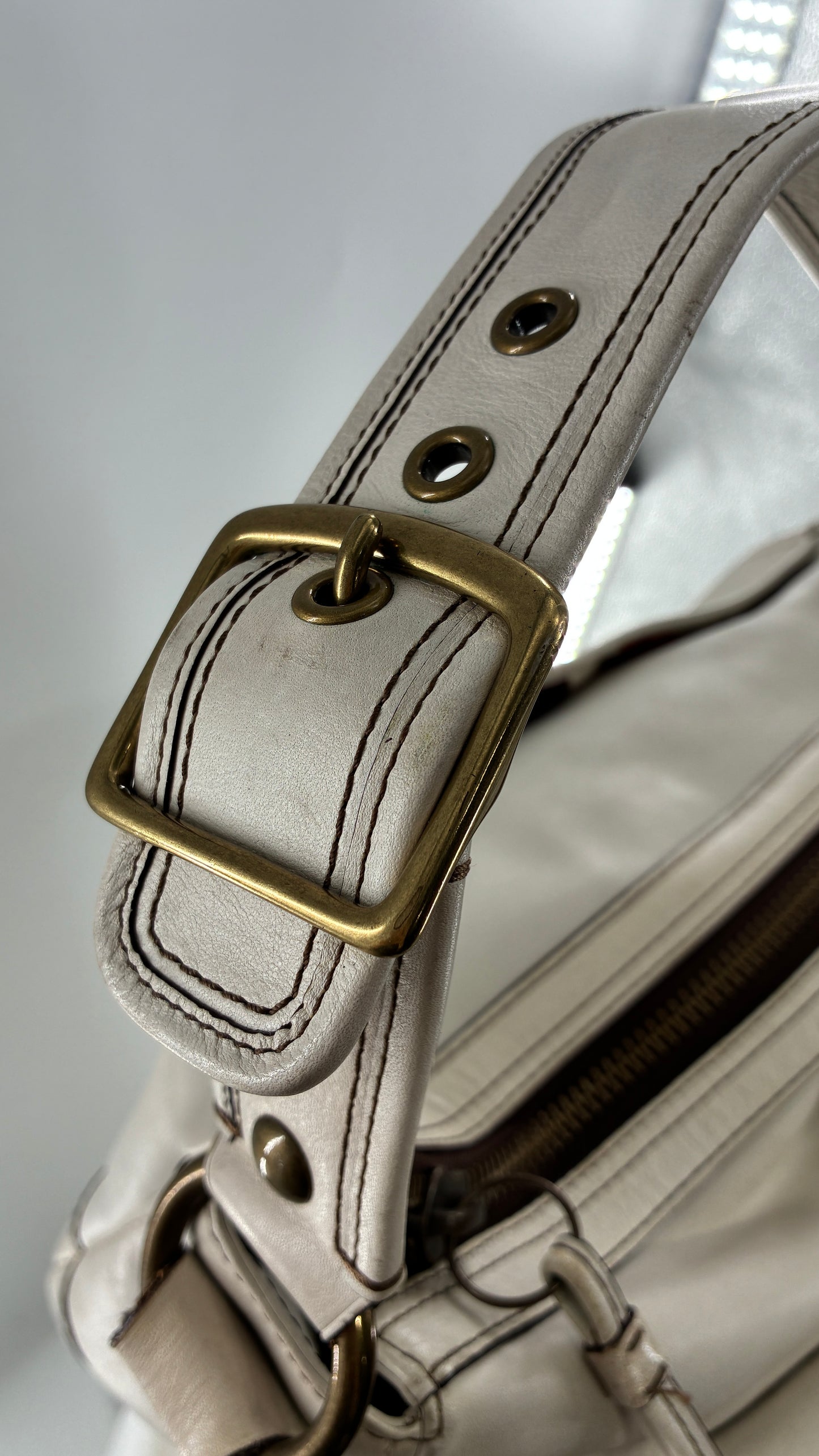 RARE COACH 65th Anniversary Legacy Leather Oversized Turnlock Shoulder Bag