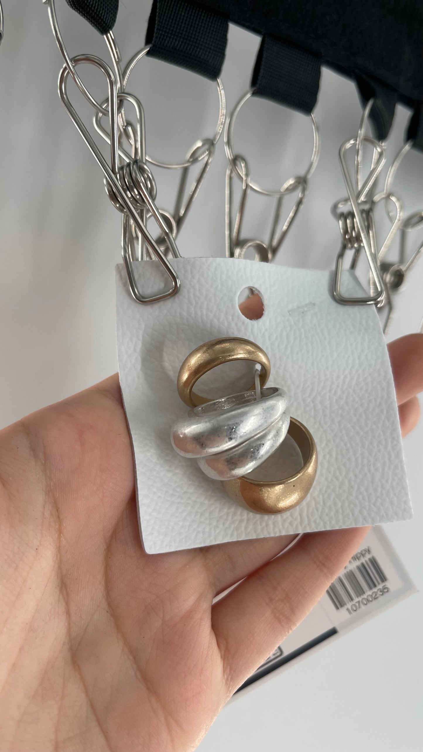 Free People Heavy Duty Mixed Metal Ring Set