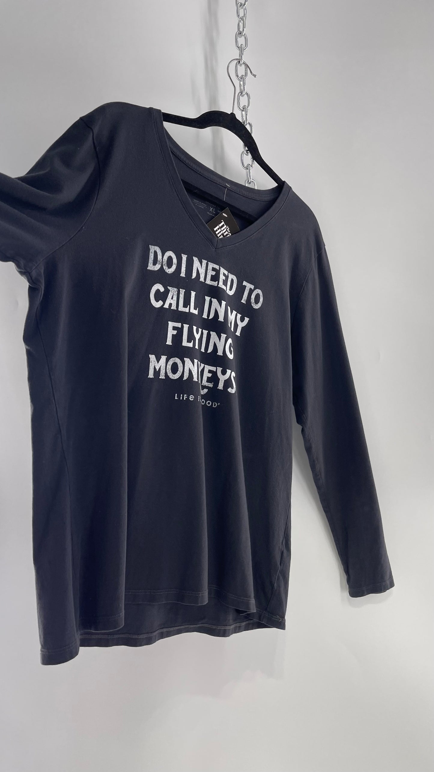 LIFE IS GOOD “Do I need to call in my Flying Monkeys?” T Shirt (XL)