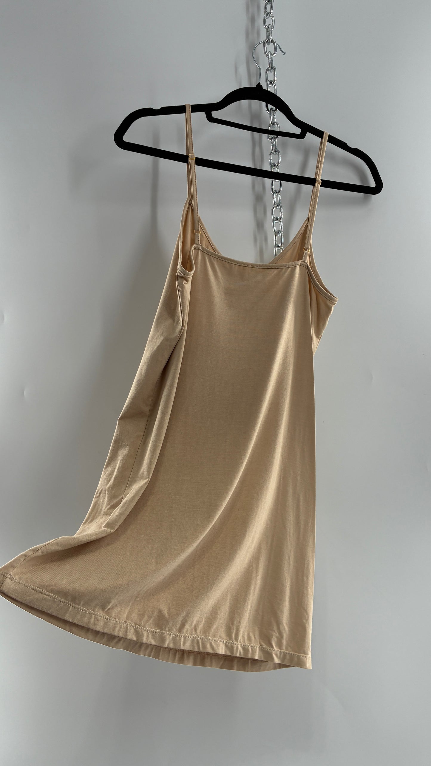 Intimately Free People Tan Viscose, Elastane Slip (Small)