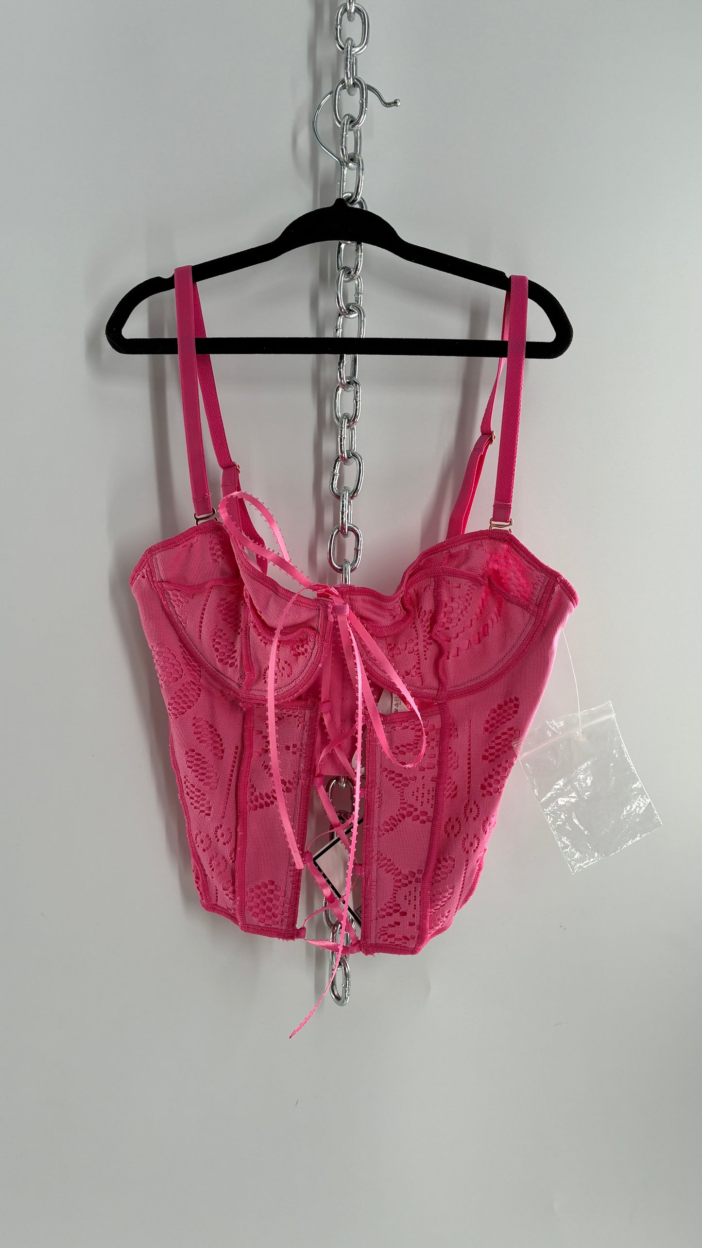 Urban Outfitters Pink Textured Corset (Small)