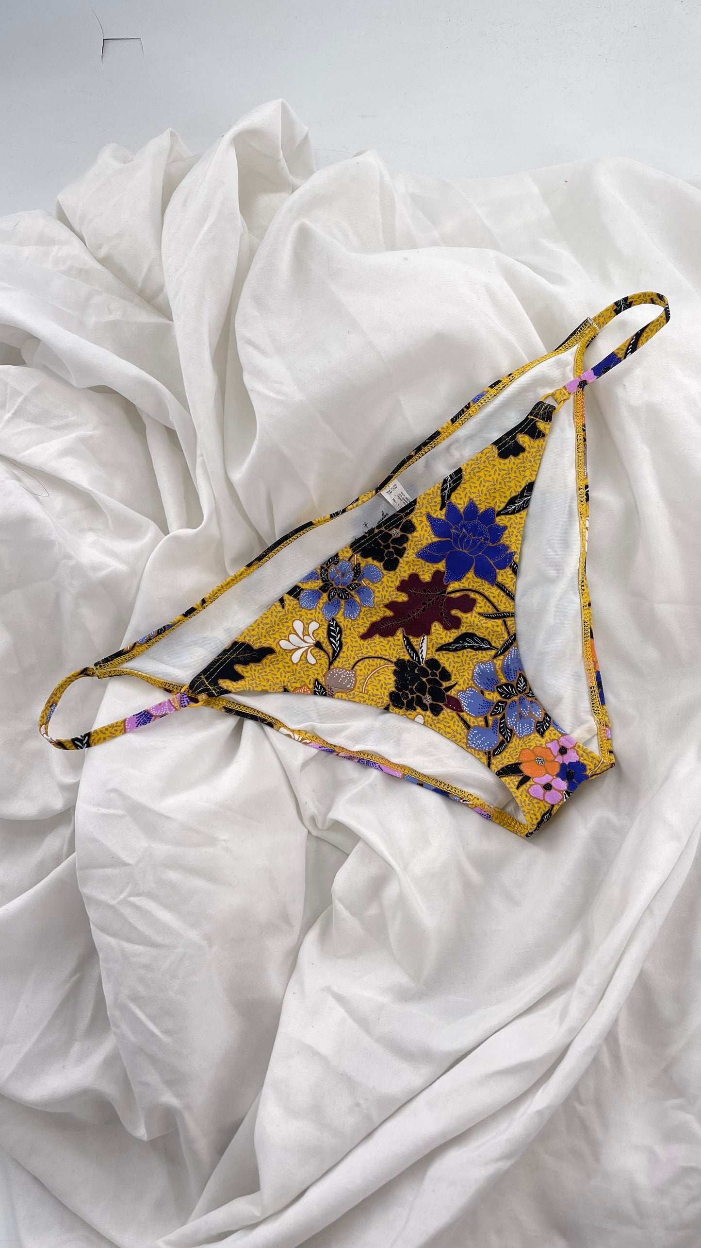 Urban Outfitters Out From Under Yellow Floral Swim Bottoms (XL)