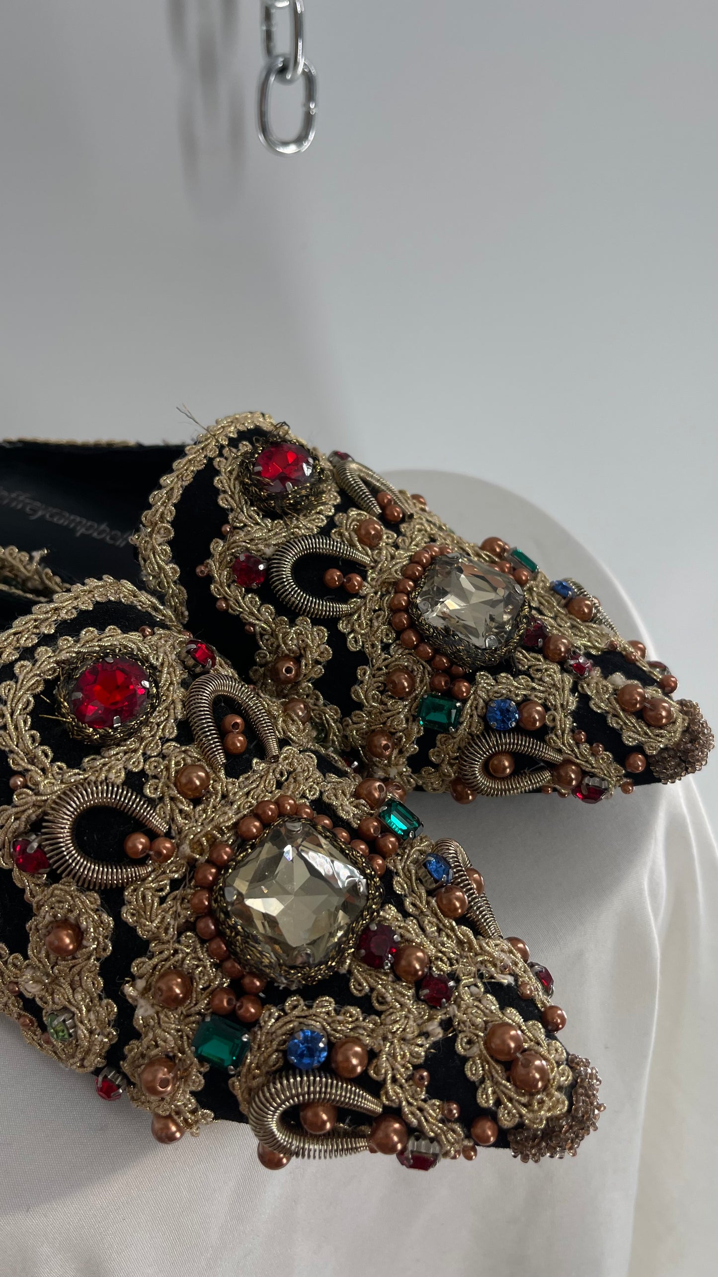 Jeffrey Campbell Sarika Embellished Pointed Mules Covered in Stones, Beads, and Embroidery (6)