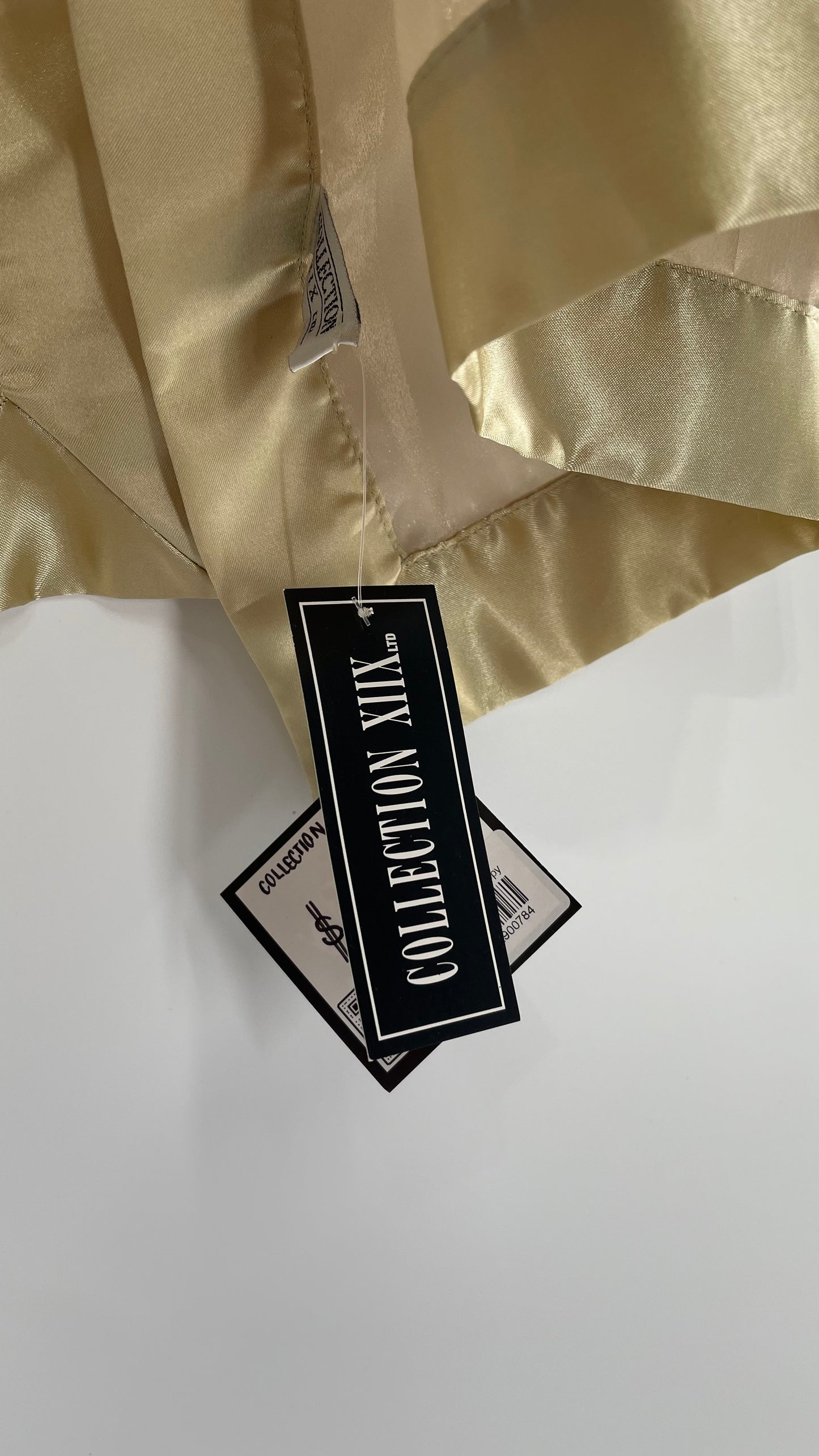 Deadstock Vintage Gold Voile Scarf with Tags Attached