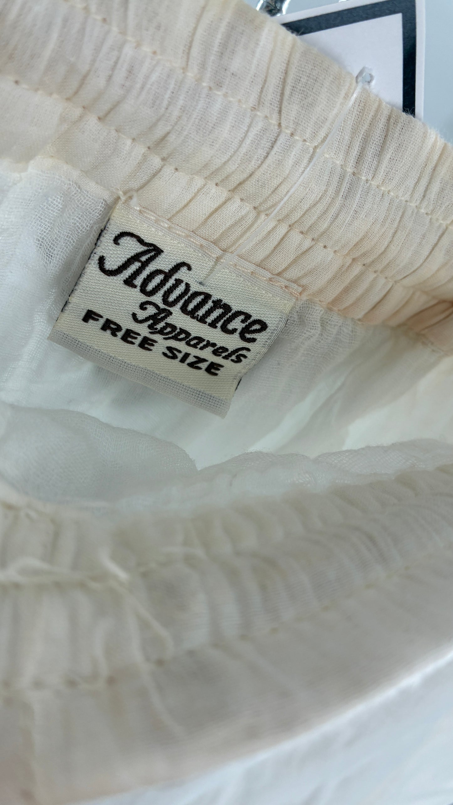 Vintage Tiered Skirt with Ribbon and Lace Trim (OS)