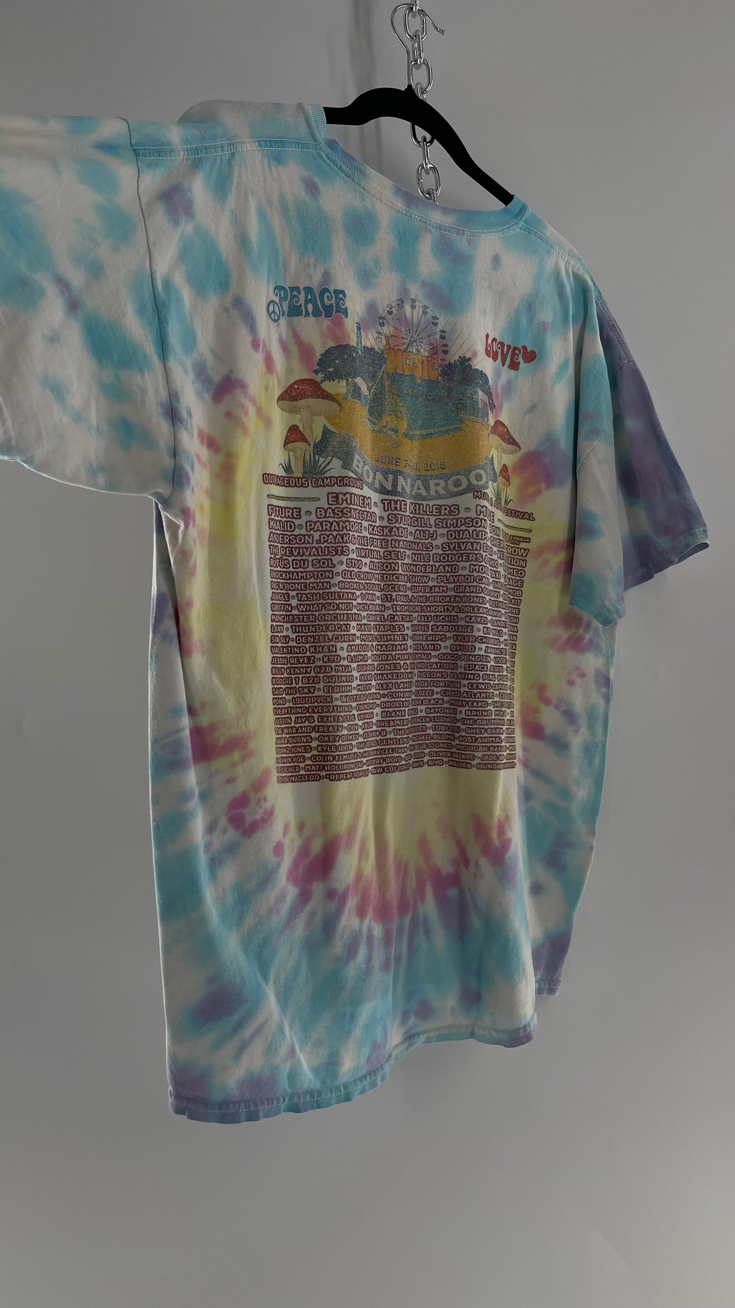 2018 Tie Dye Bonaroo Festival Concert T Shirts (XL)