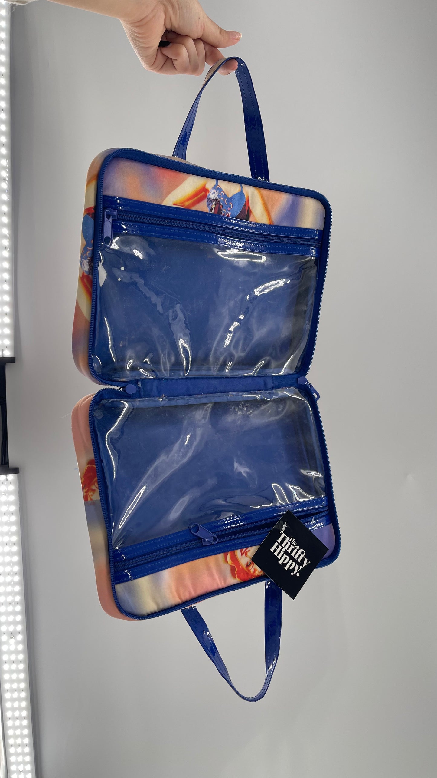 Vintage Carry On PinUp Organizer Purse/ Cosmetic Bag