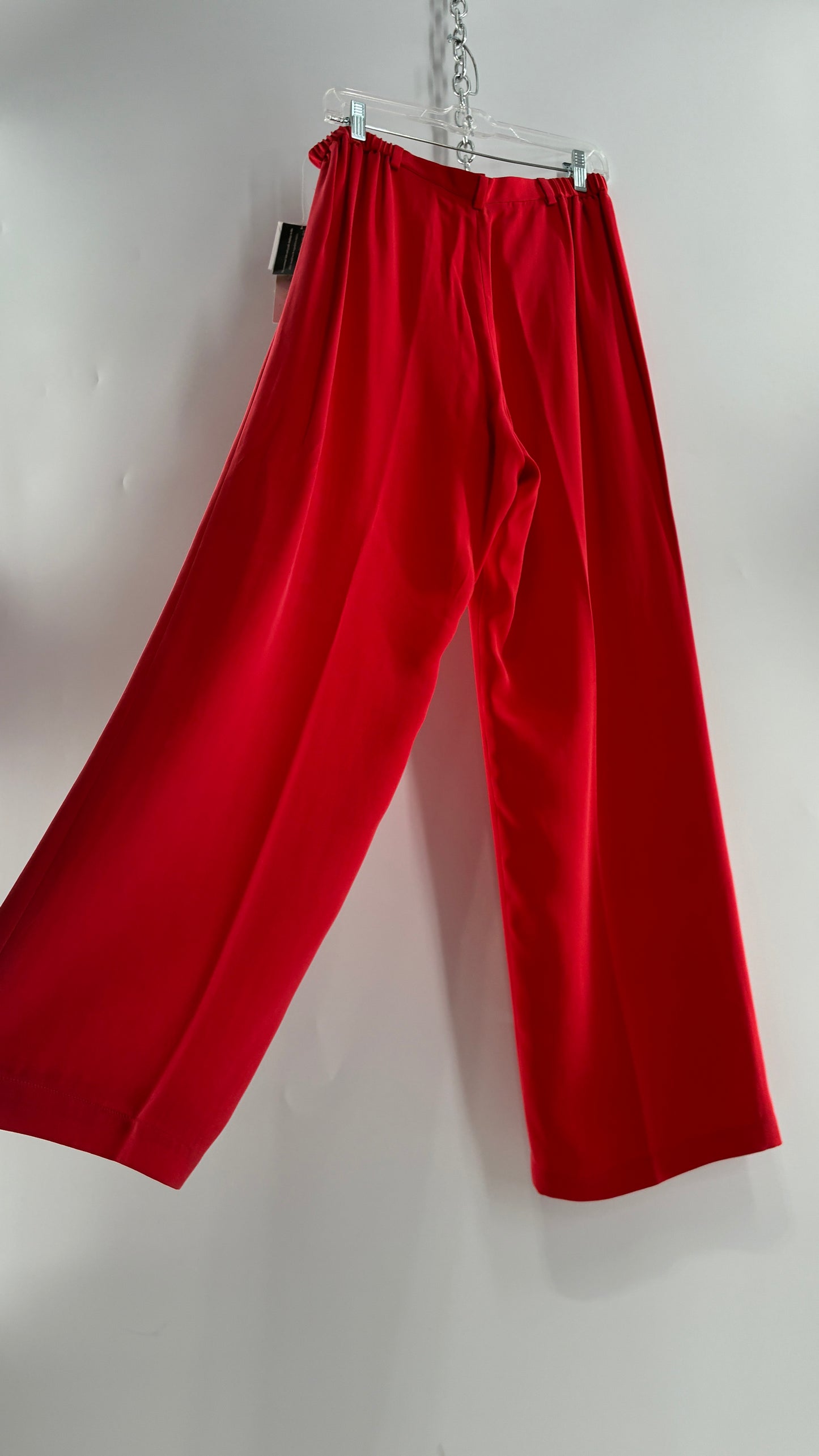 Vintage Josephine Chaus Cayenne 100% Silk Power Blazer and Wide Leg Trouser Set (12)