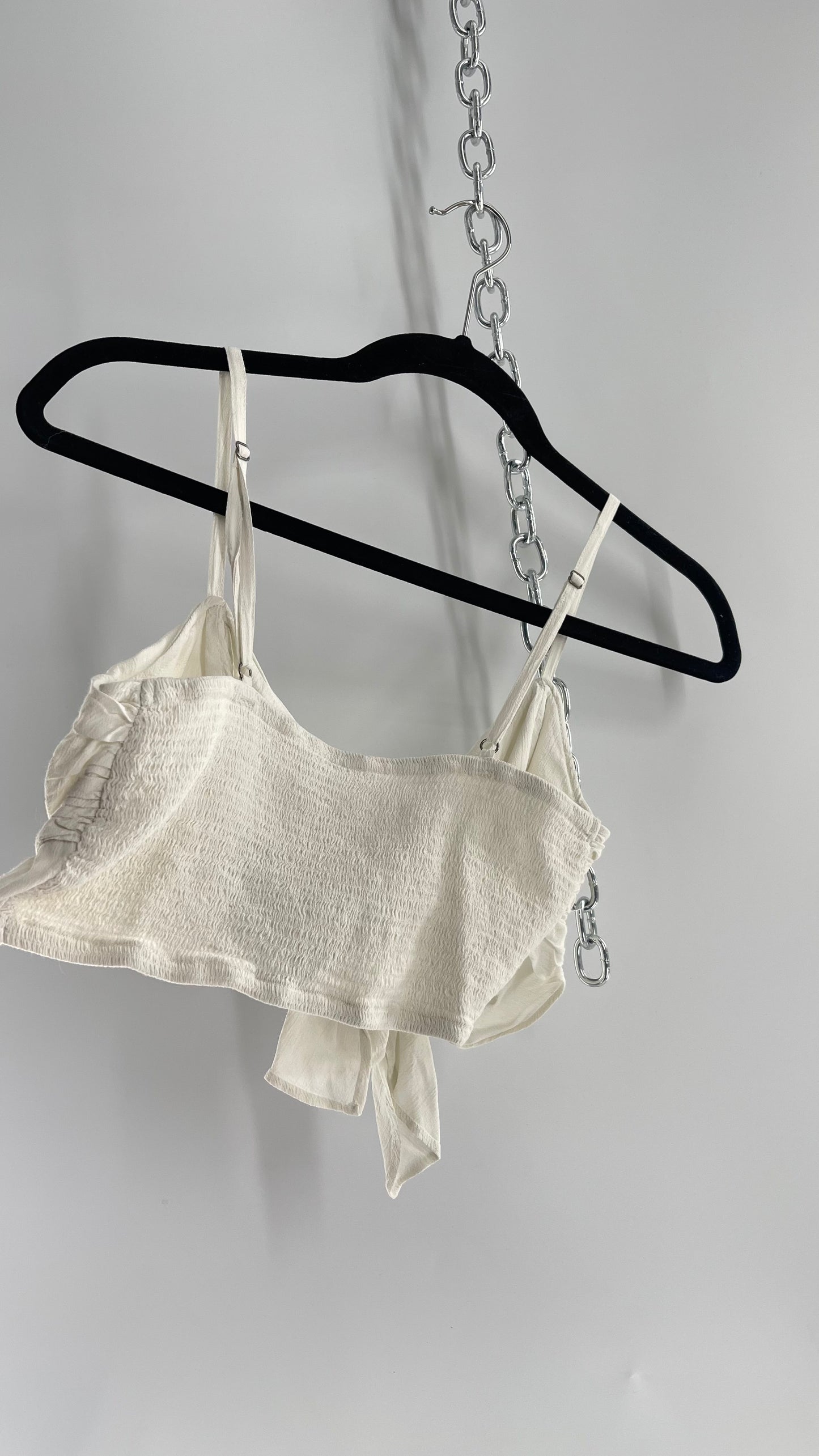 Free People Tie Bust Cropped Tank (Medium)