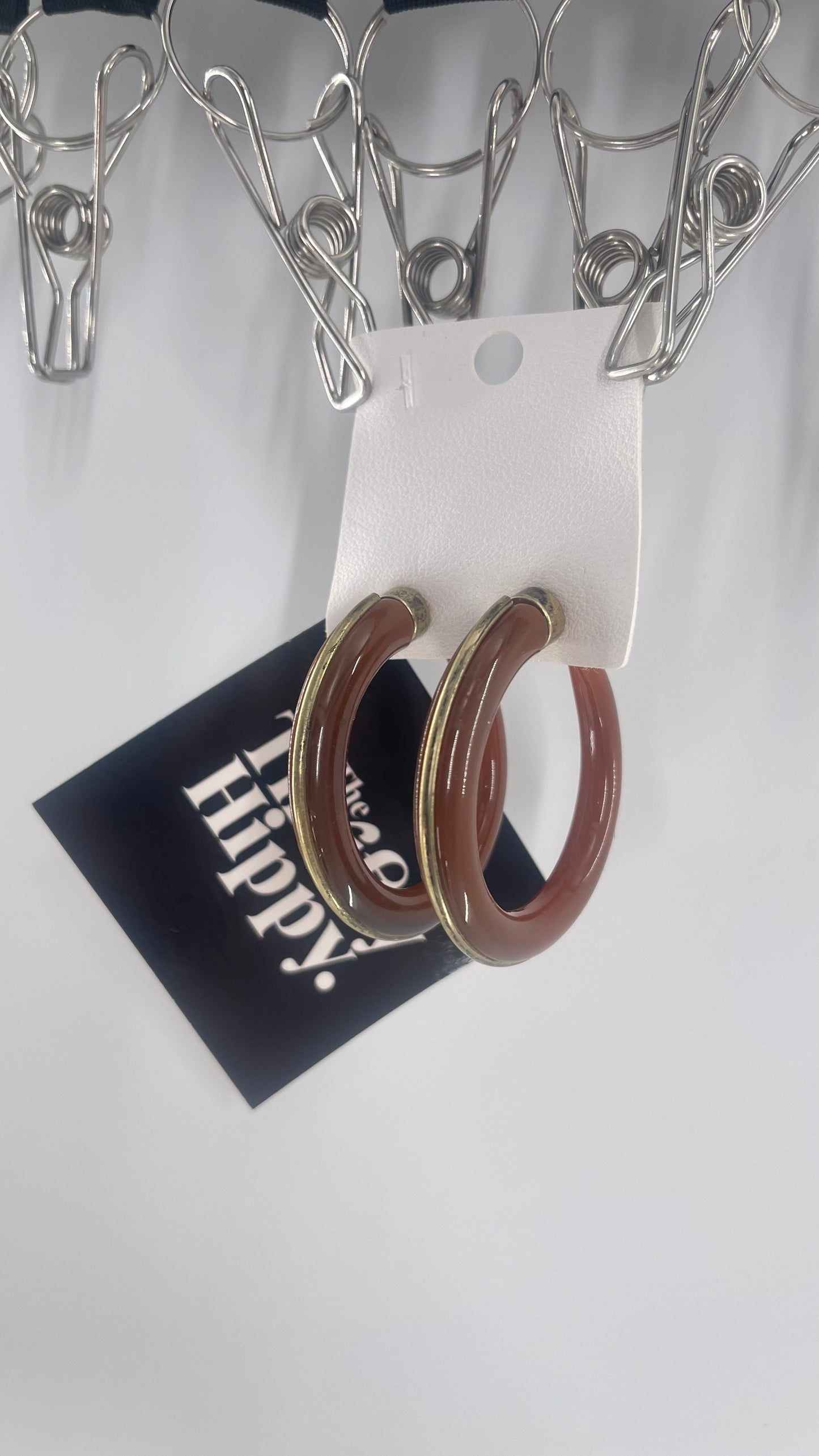 Free People Brown + Brass Hoop Earring