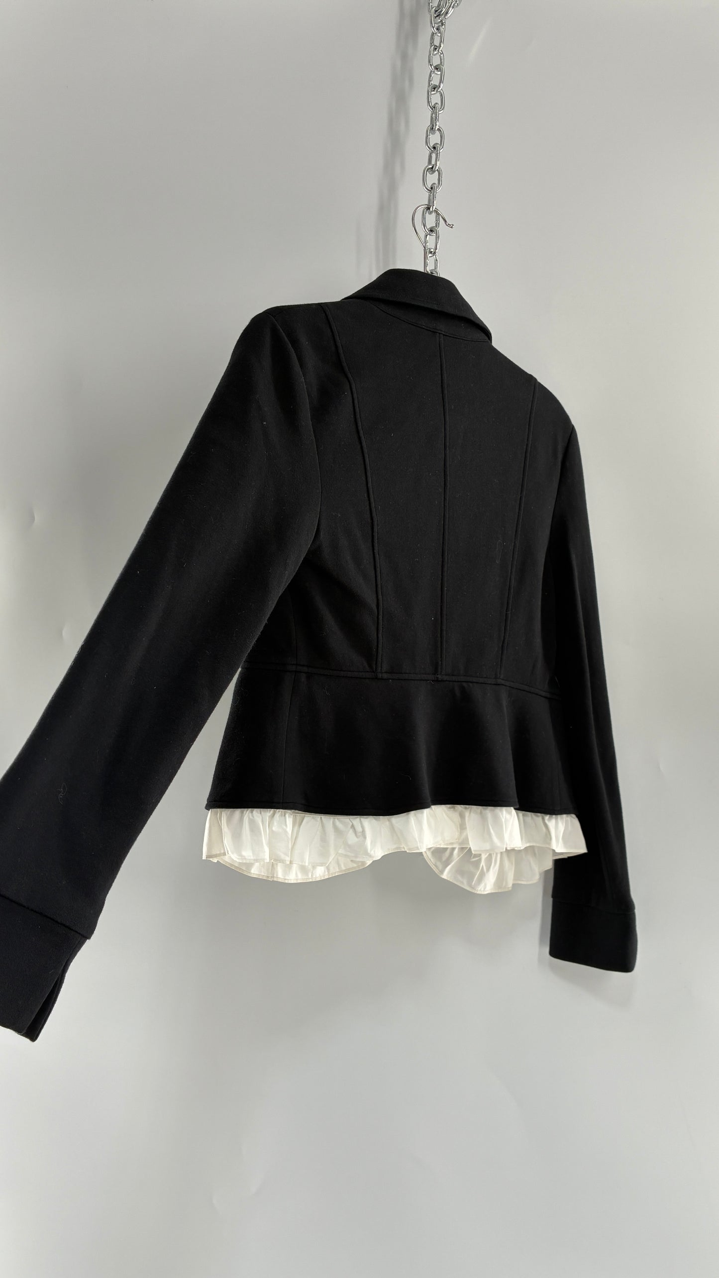 Vintage BOSTON PROPER 1990s School Girl/Drummer Jacket with Removable Ruffle Trim (XS)