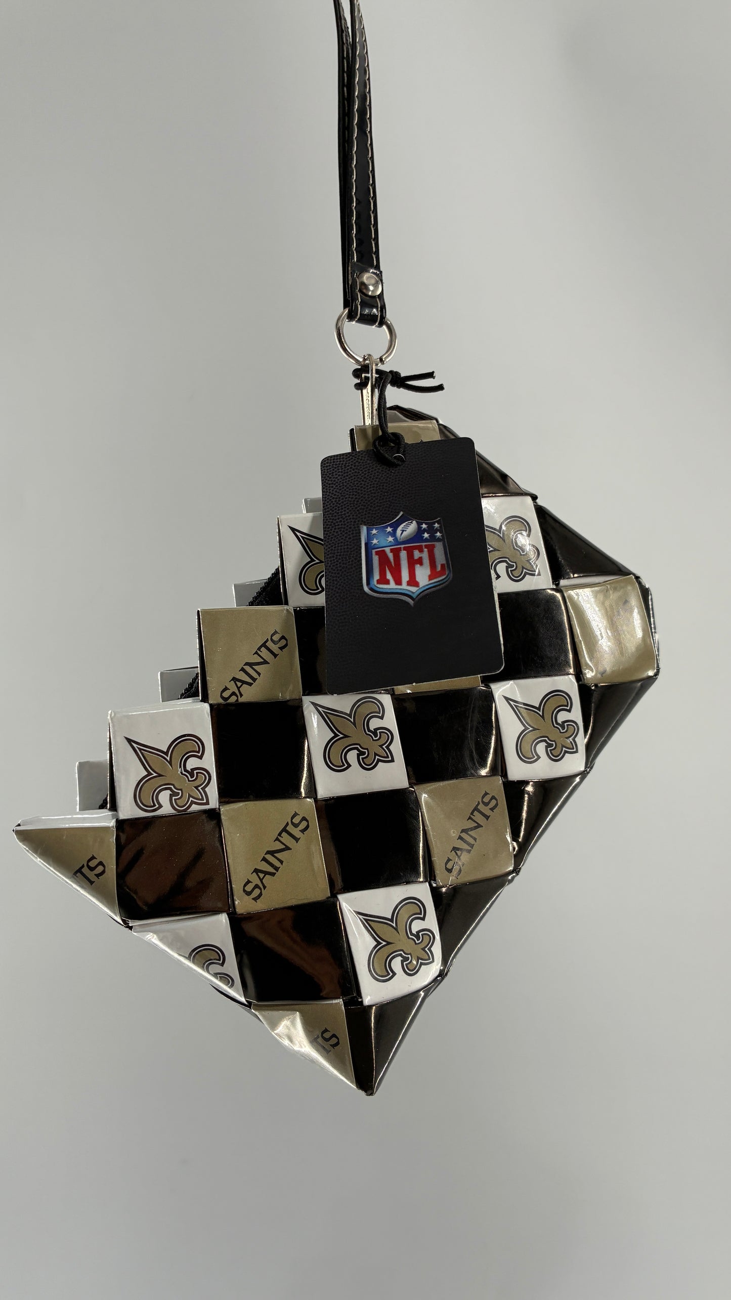 Deadstock Vintage SAINTS NFL OLLIN Made in Mexo Wristlet