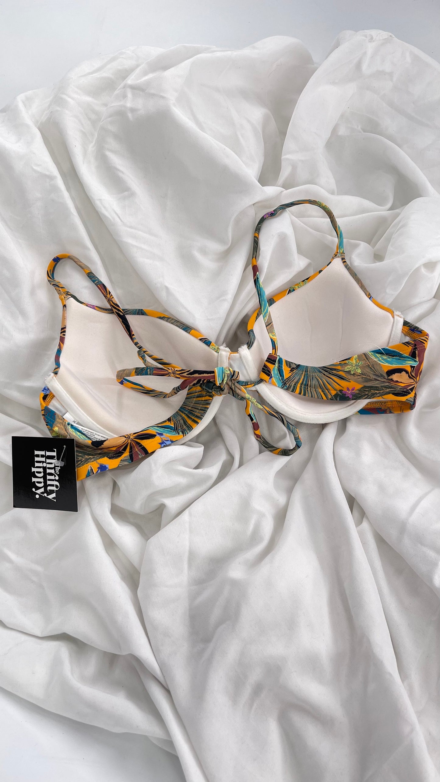 Urban Outfitters Out From Under Tropical Orange Underwire Swim Top (XL)