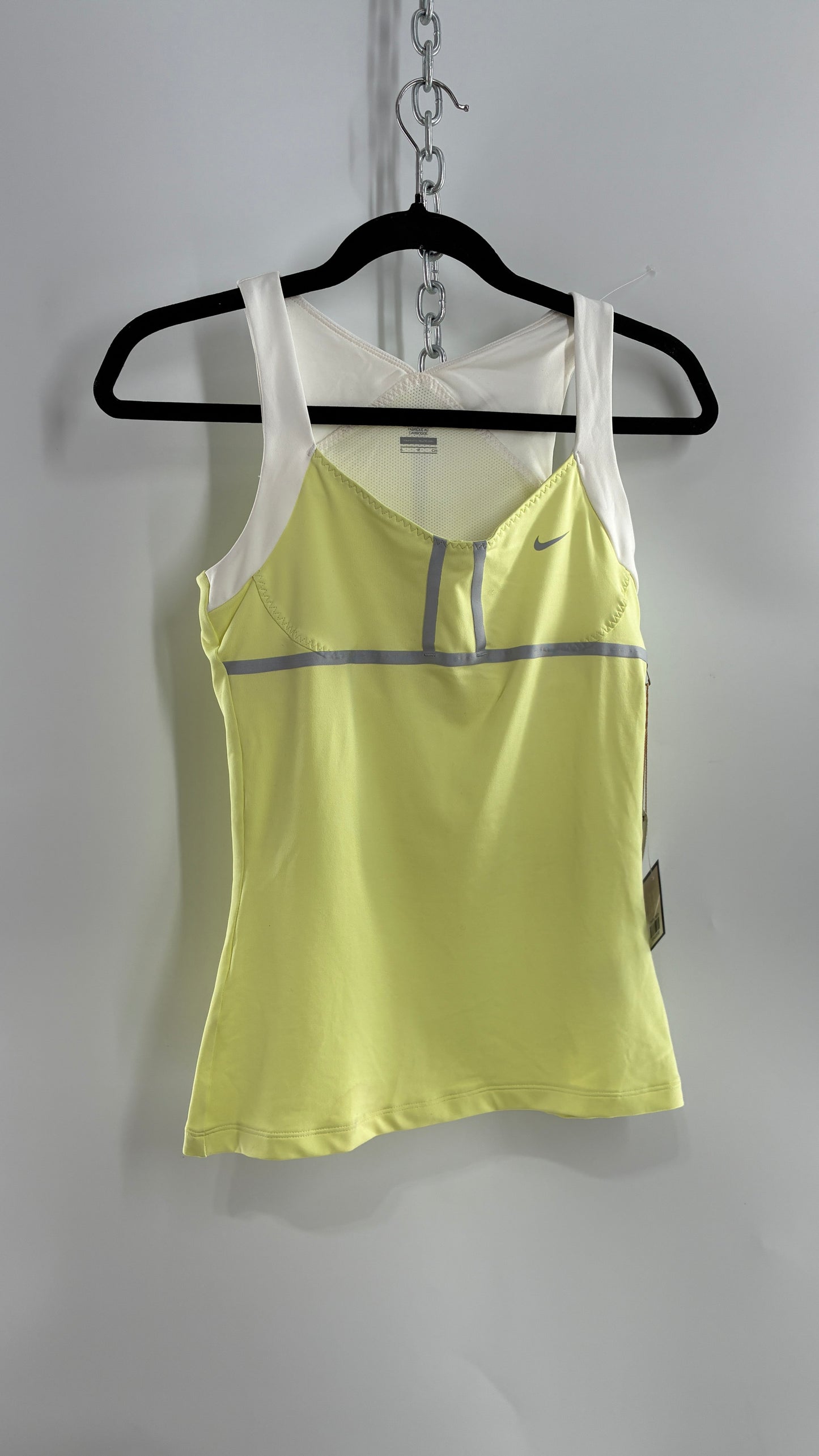 NIKE X MARIA SHARAPOVA Yellow Form Fitting Athletic Sports Top (XS)