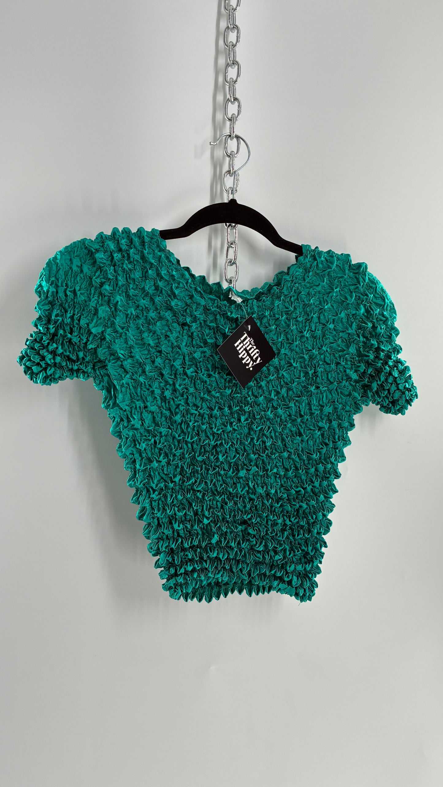 Vintage Teal Popcorn Top (One Size)