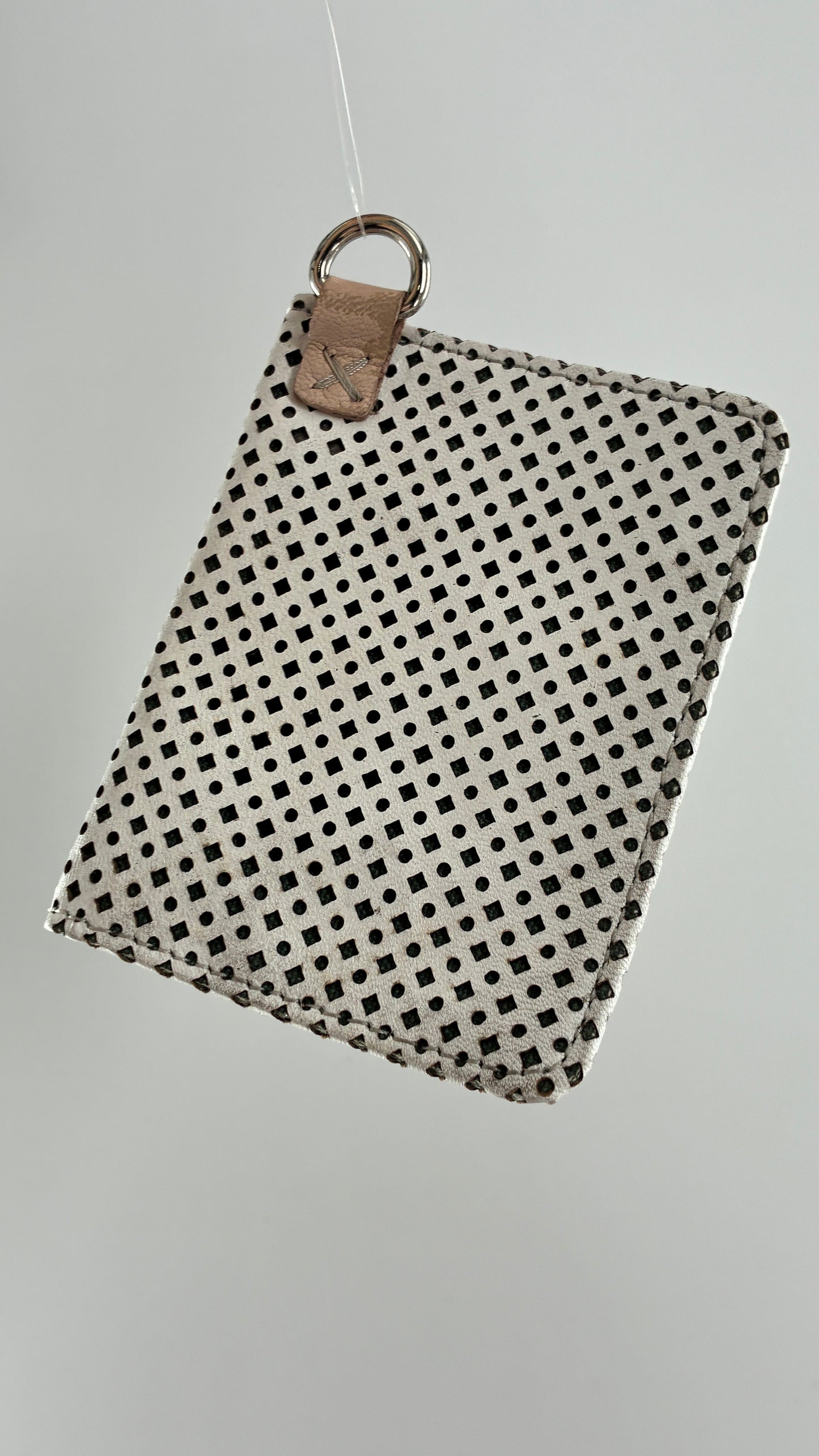 Free People Leather White Wallet with Canvas Lining