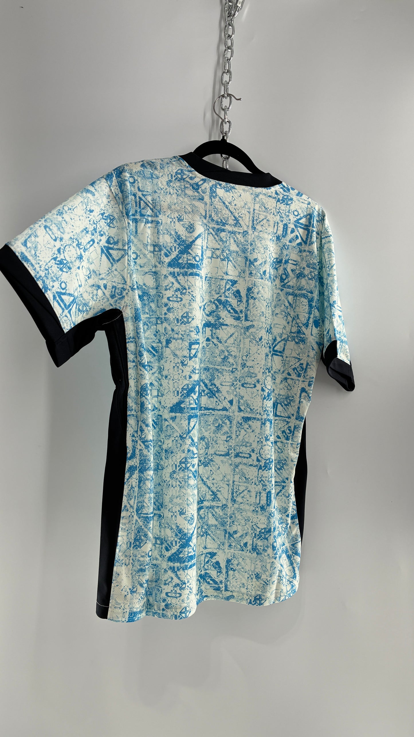 NIKE Portugal Dri-fit Soccer ADV Away Sail Blue Jersey with Tags Attached and Plastic Sleeve Bag (XL)