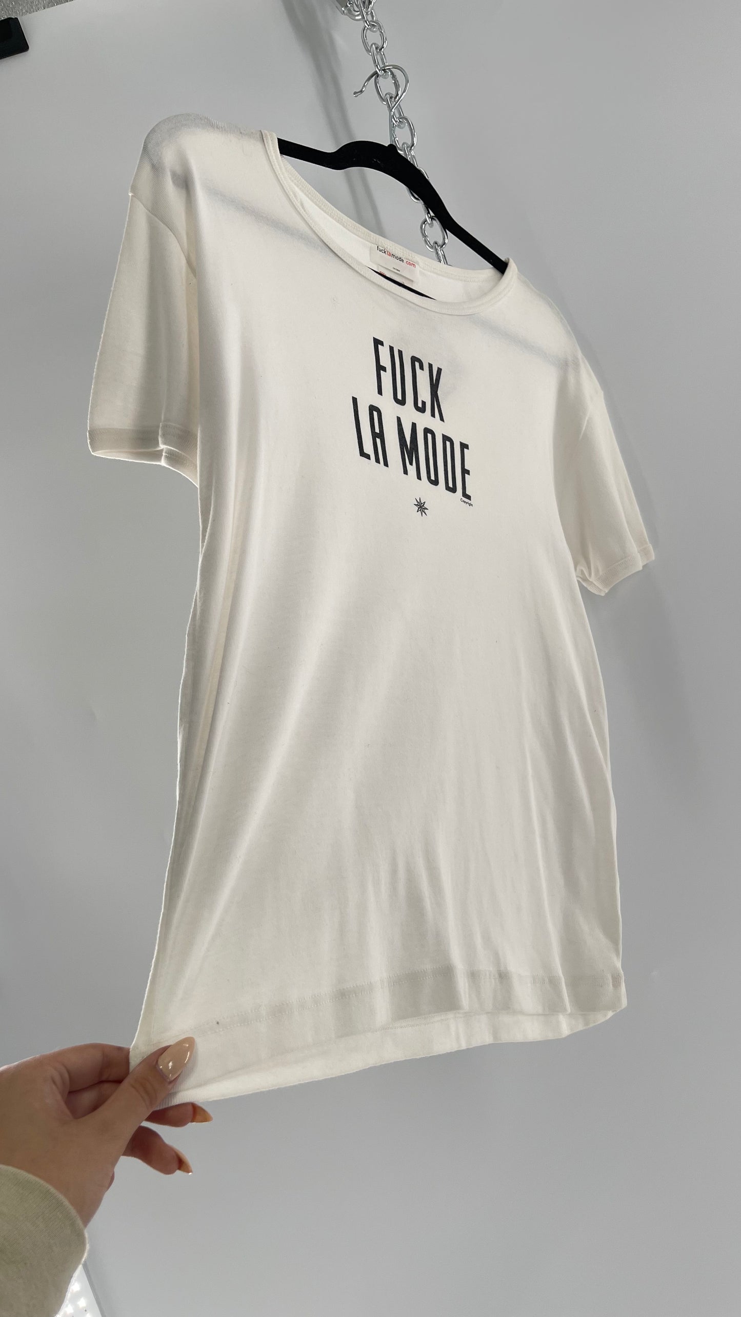 Deadstock Vintage Fuck La Mode T Shirt with Tags Attached (Large)