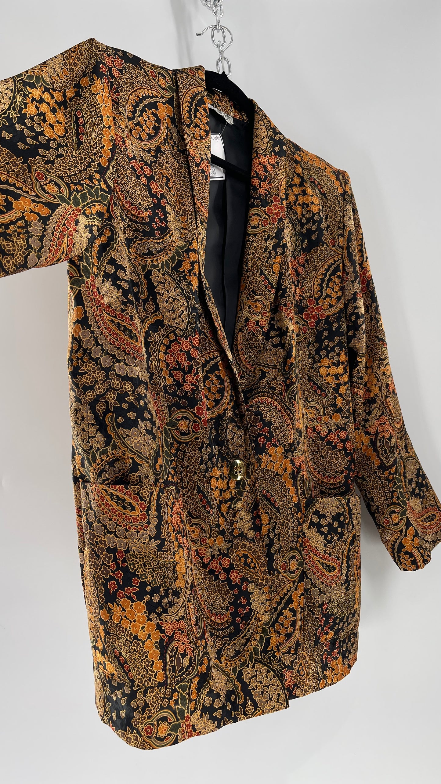 Vintage Kensington 100% Silk Blazer (Medium)