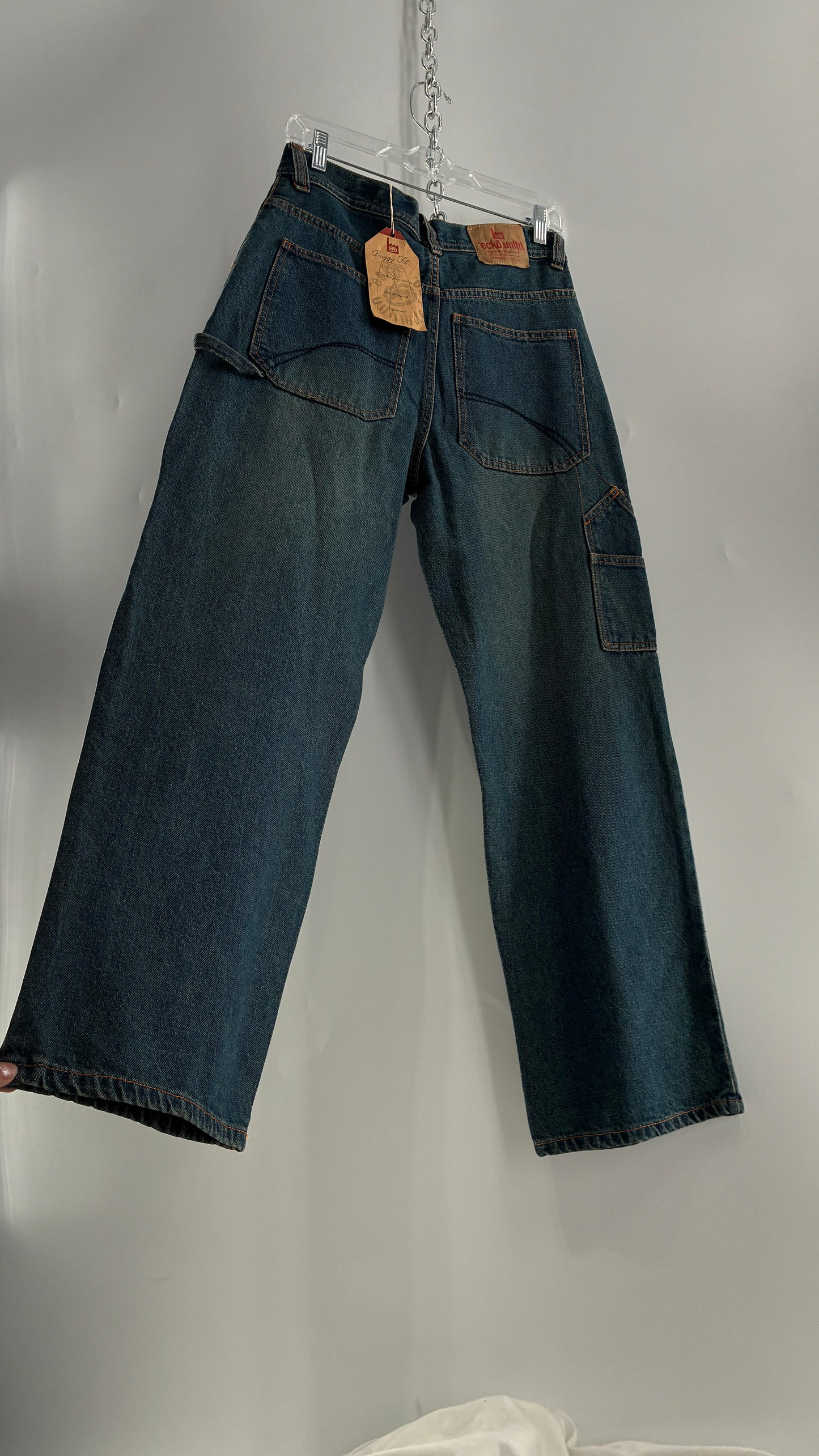 Deadstock Vintage Ecko Unlimited Baggy Fit Cargo Jeans (16Y)