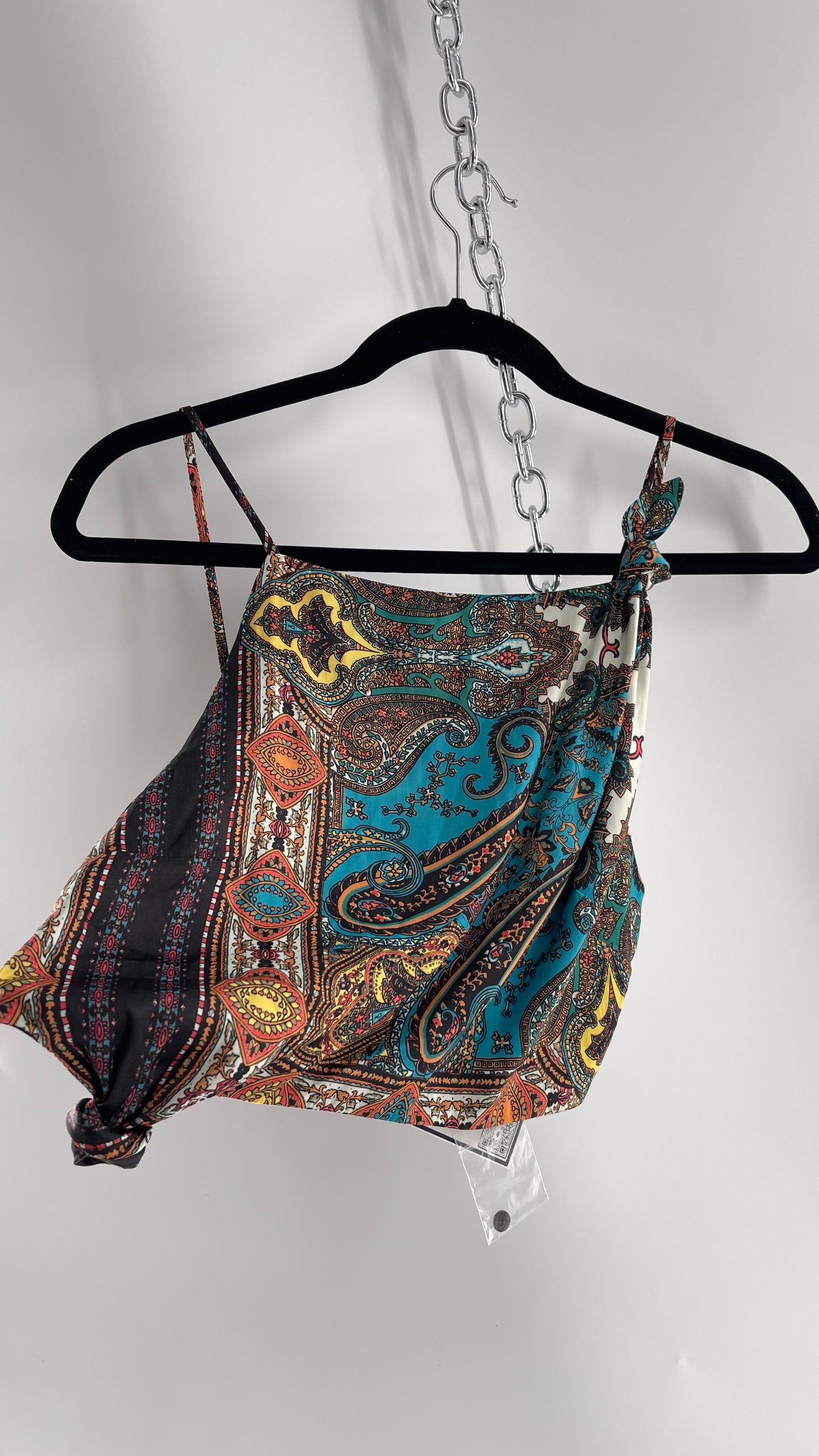 Intimately Free People Satin Paisley Crop with Knot Details (2)